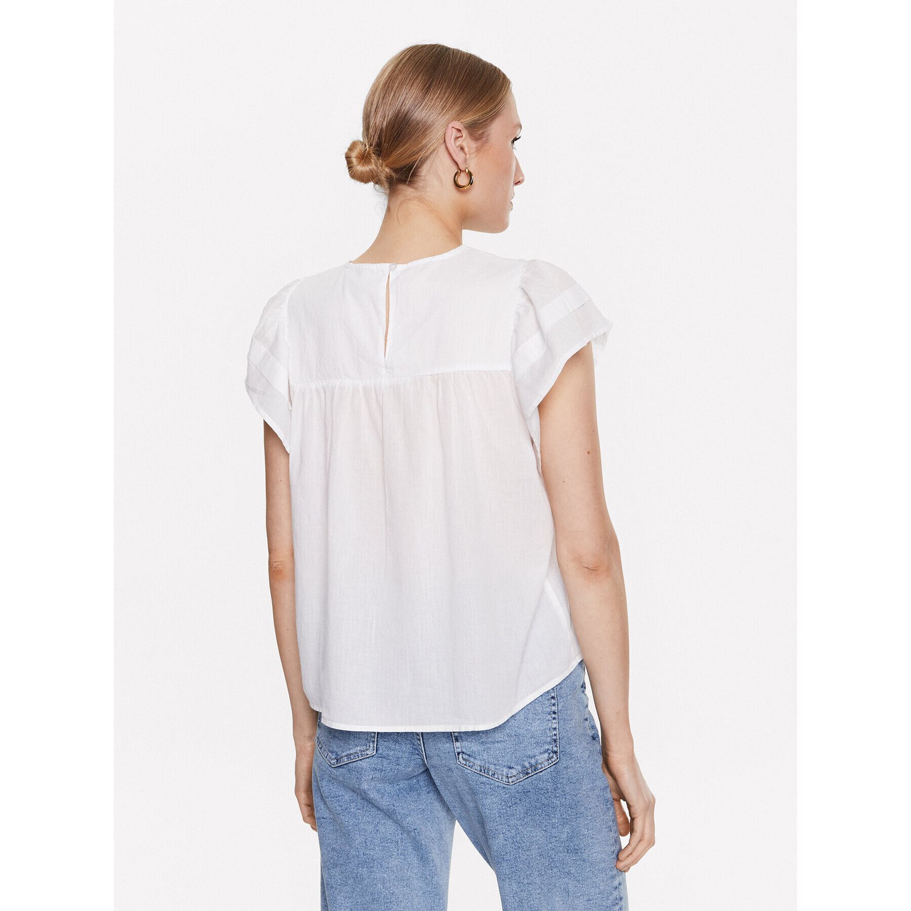 Moss Copenhagen Блуза 17540 Бял Basic Fit - Pepit.bg