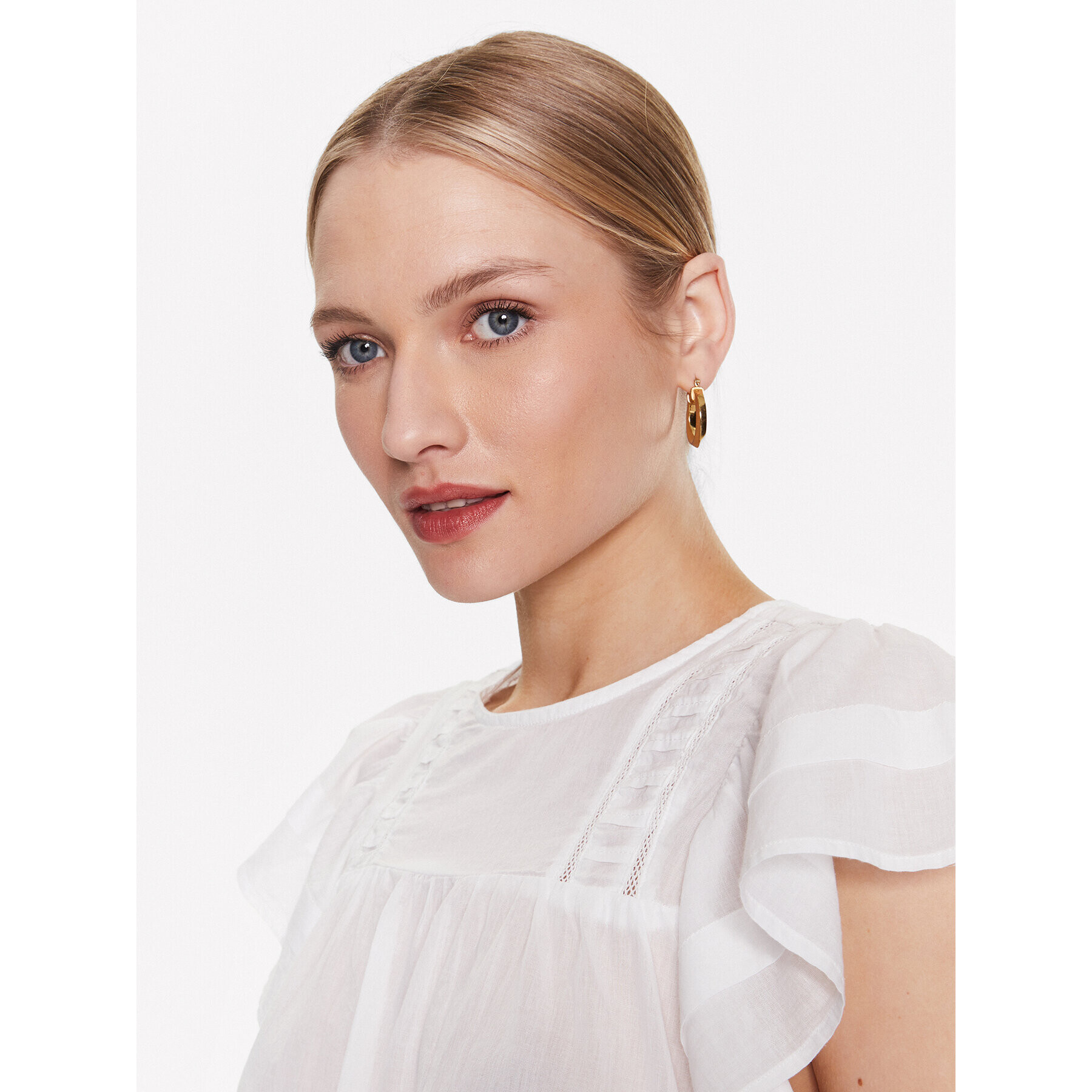Moss Copenhagen Блуза 17540 Бял Basic Fit - Pepit.bg
