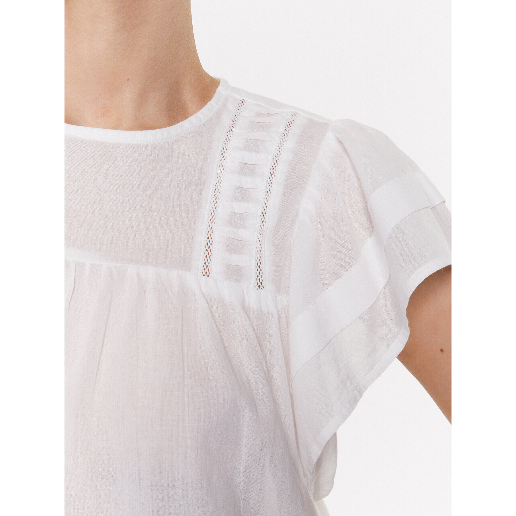 Moss Copenhagen Блуза 17540 Бял Basic Fit - Pepit.bg