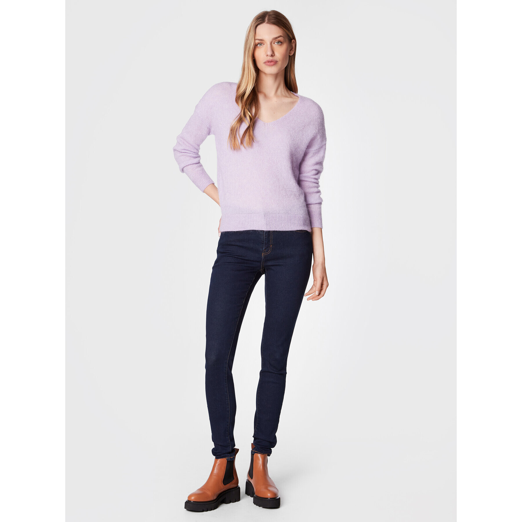 Moss Copenhagen Дънки Petra 14744 Тъмносин Skinny Fit - Pepit.bg