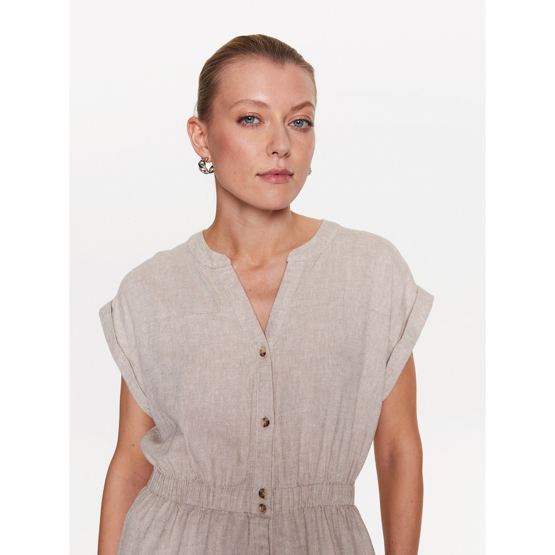 Moss Copenhagen Ежедневна рокля 17502 Бежов Basic Fit - Pepit.bg
