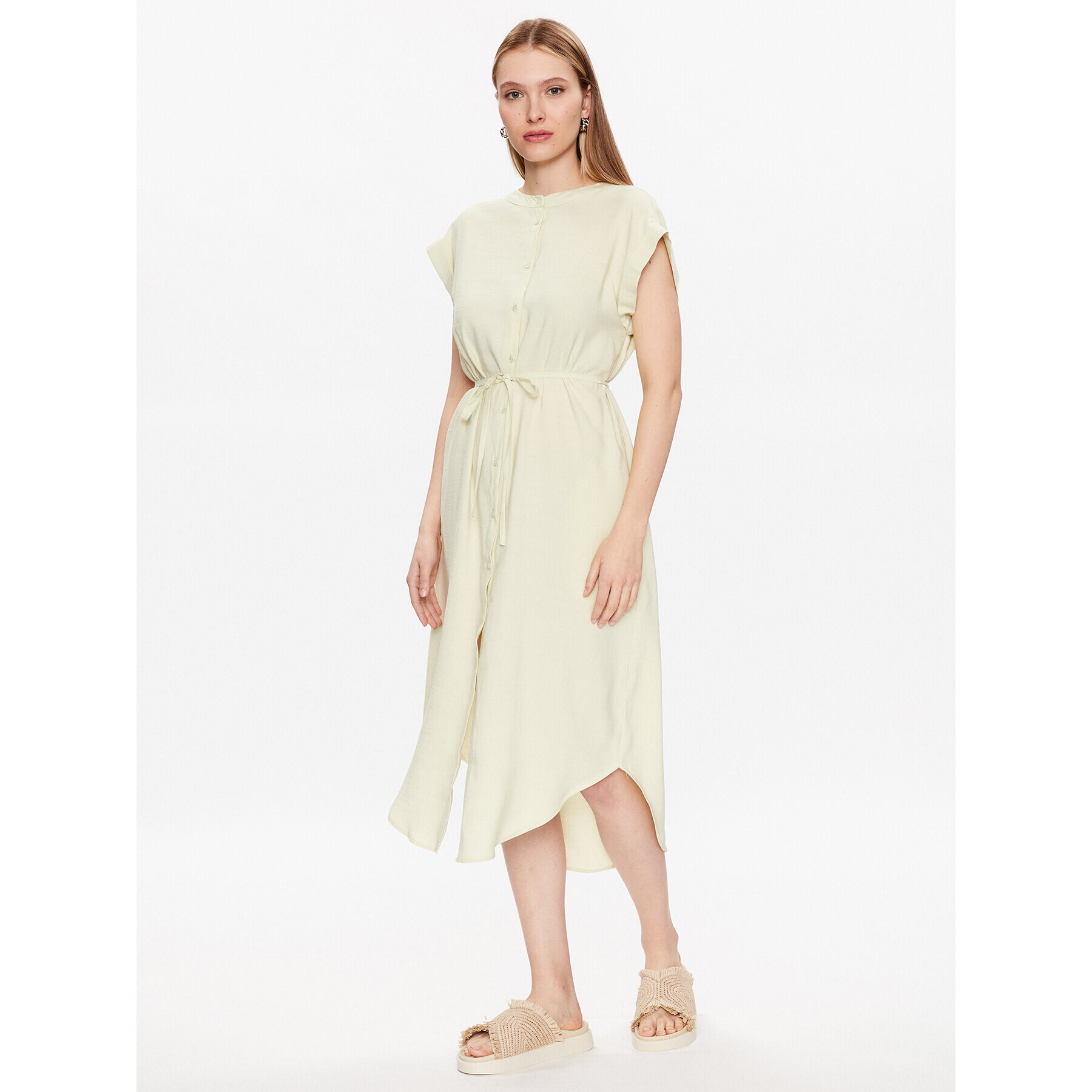 Moss Copenhagen Ежедневна рокля 17528 Зелен Basic Fit - Pepit.bg