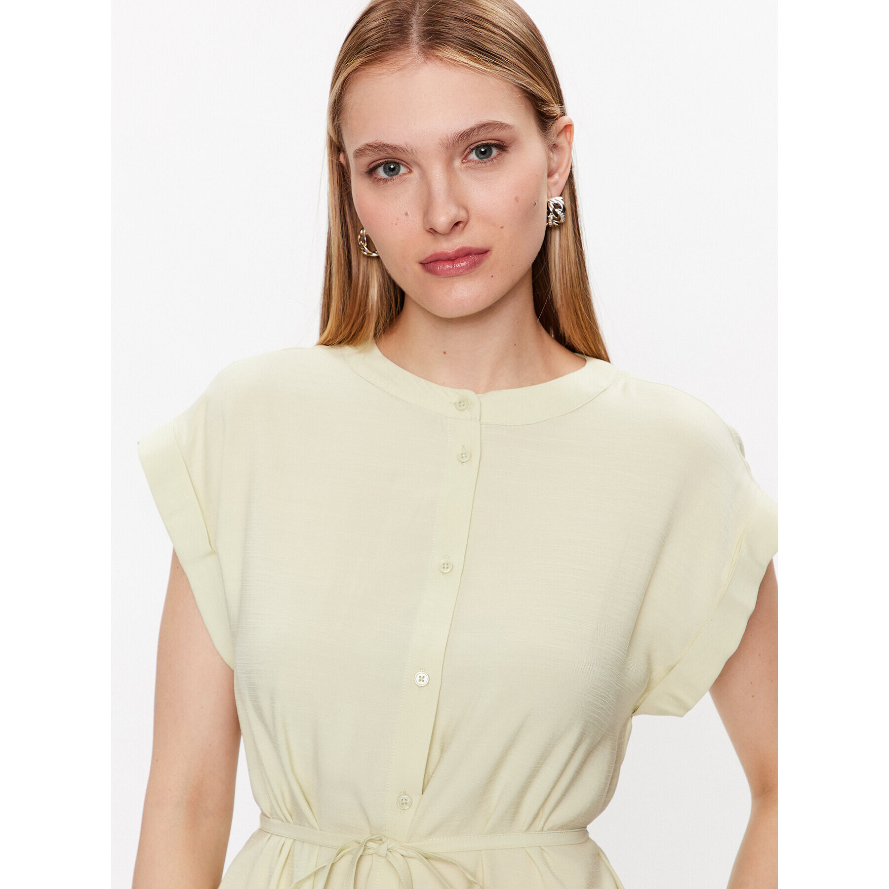 Moss Copenhagen Ежедневна рокля 17528 Зелен Basic Fit - Pepit.bg