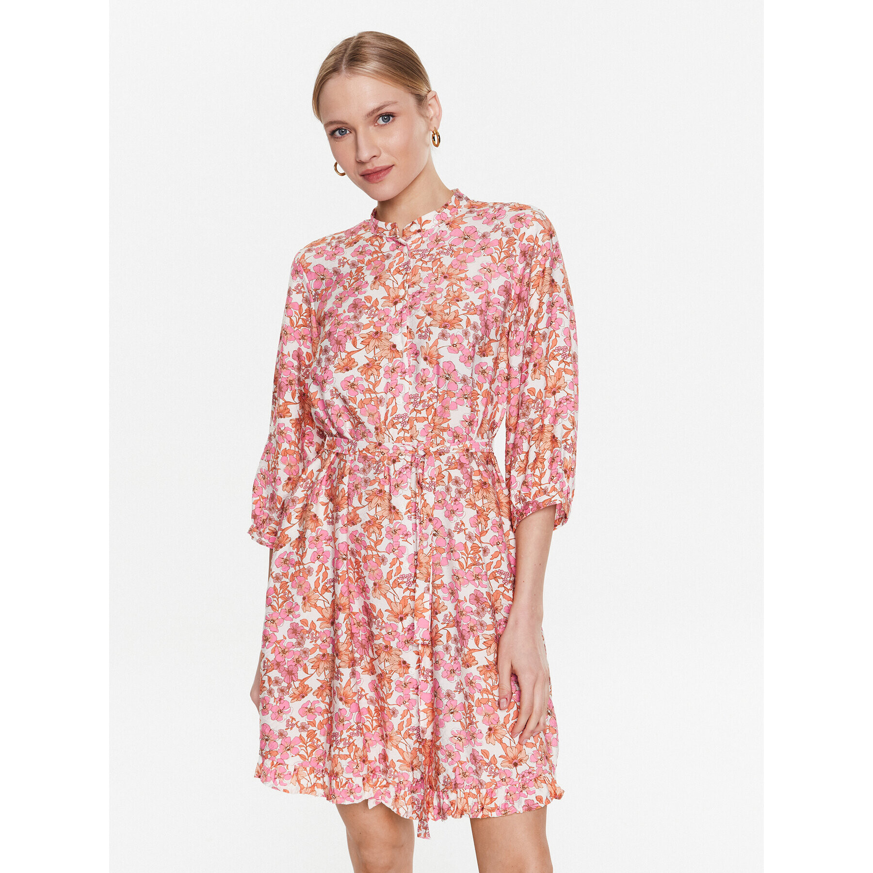 Moss Copenhagen Ежедневна рокля 17579 Розов Basic Fit - Pepit.bg