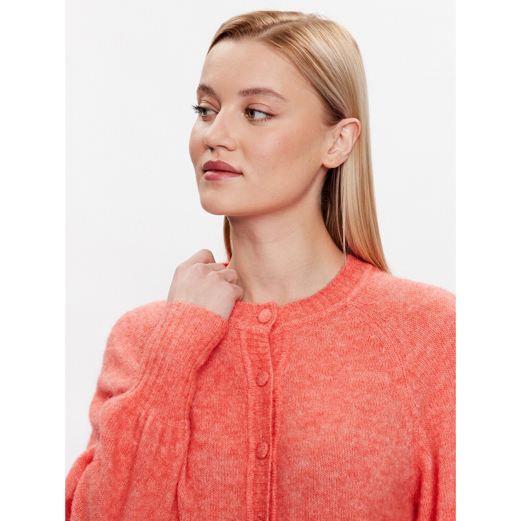 Moss Copenhagen Кардиган Line 17456 Розов Regular Fit - Pepit.bg