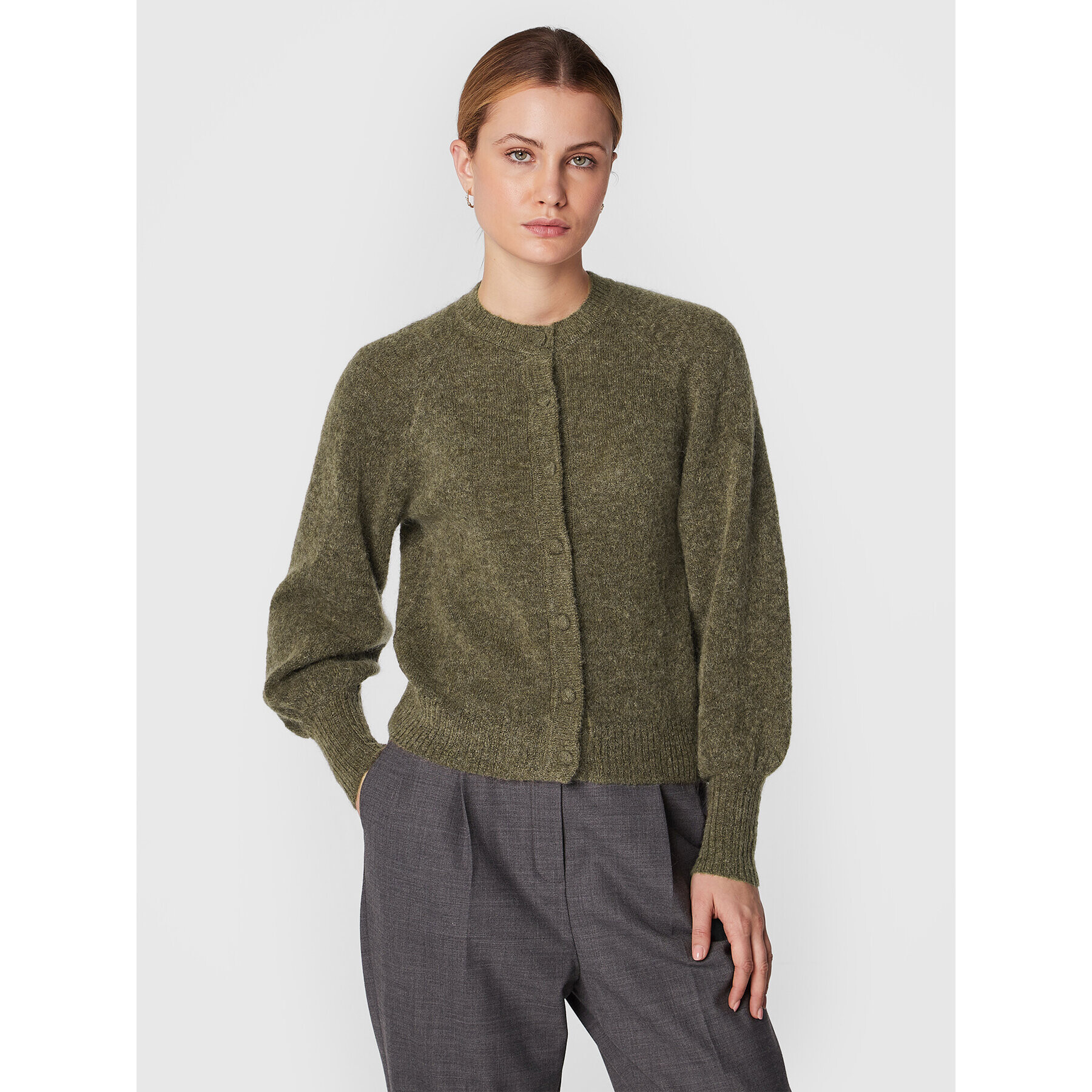 Moss Copenhagen Кардиган Maimee 17225 Кафяв Regular Fit - Pepit.bg