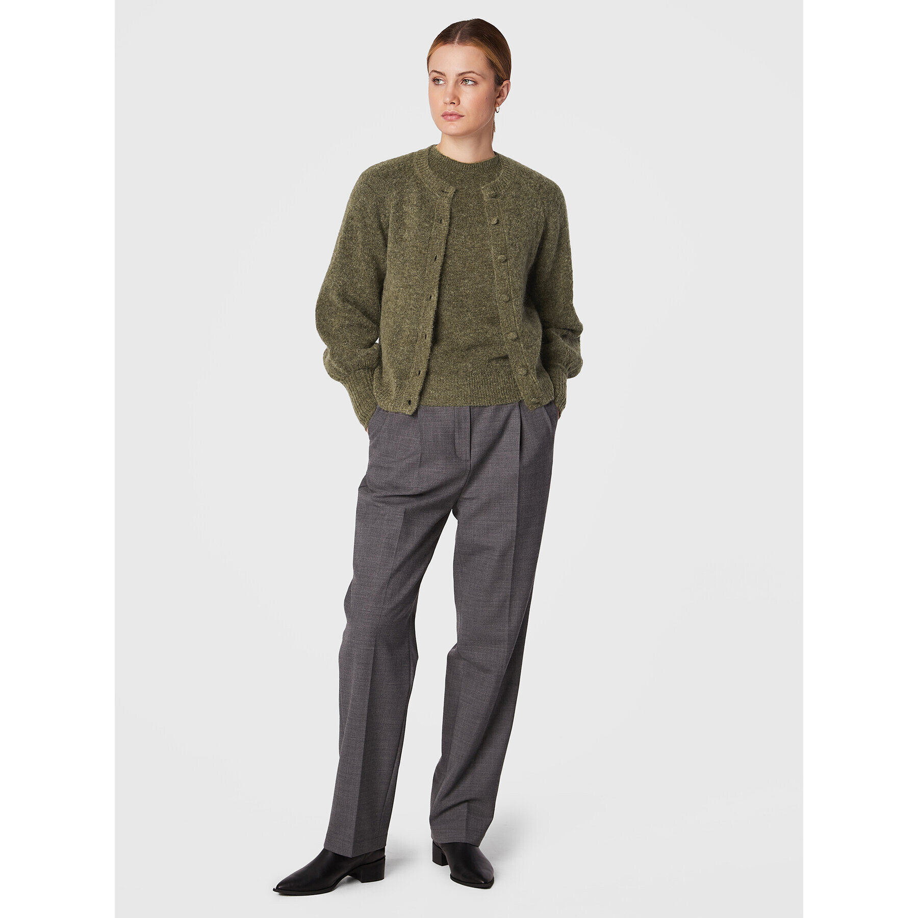 Moss Copenhagen Кардиган Maimee 17225 Кафяв Regular Fit - Pepit.bg
