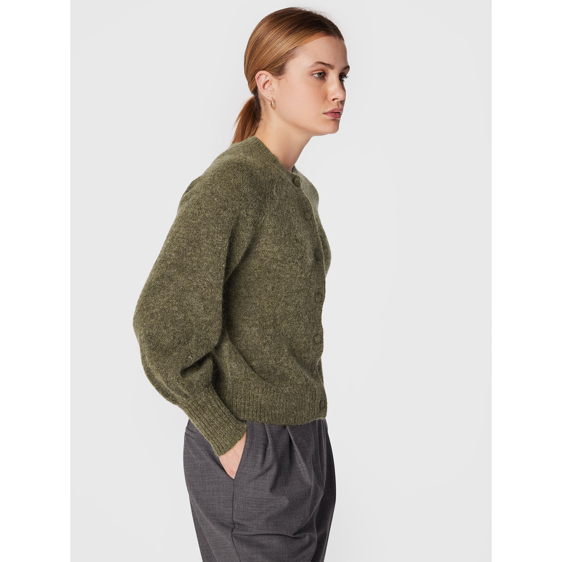 Moss Copenhagen Кардиган Maimee 17225 Кафяв Regular Fit - Pepit.bg