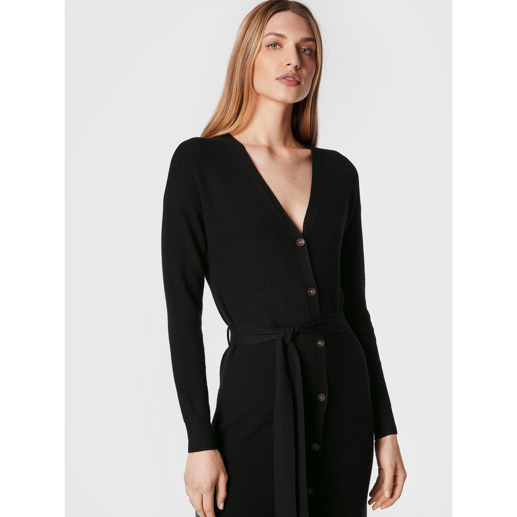 Moss Copenhagen Кардиган Rachelle 16667 Черен Regular Fit - Pepit.bg