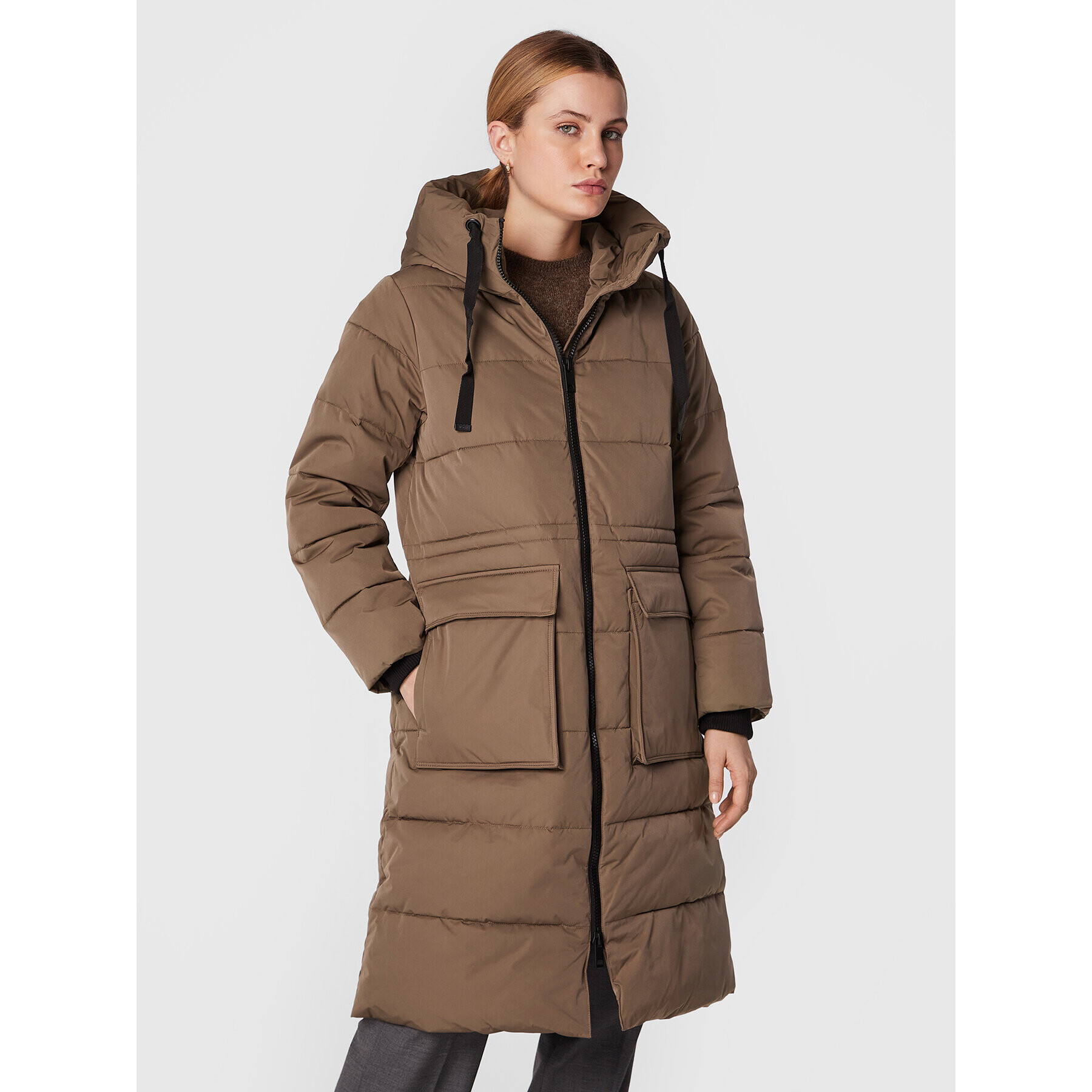 Moss Copenhagen Пухено яке Pavinaria 17220 Кафяв Regular Fit - Pepit.bg
