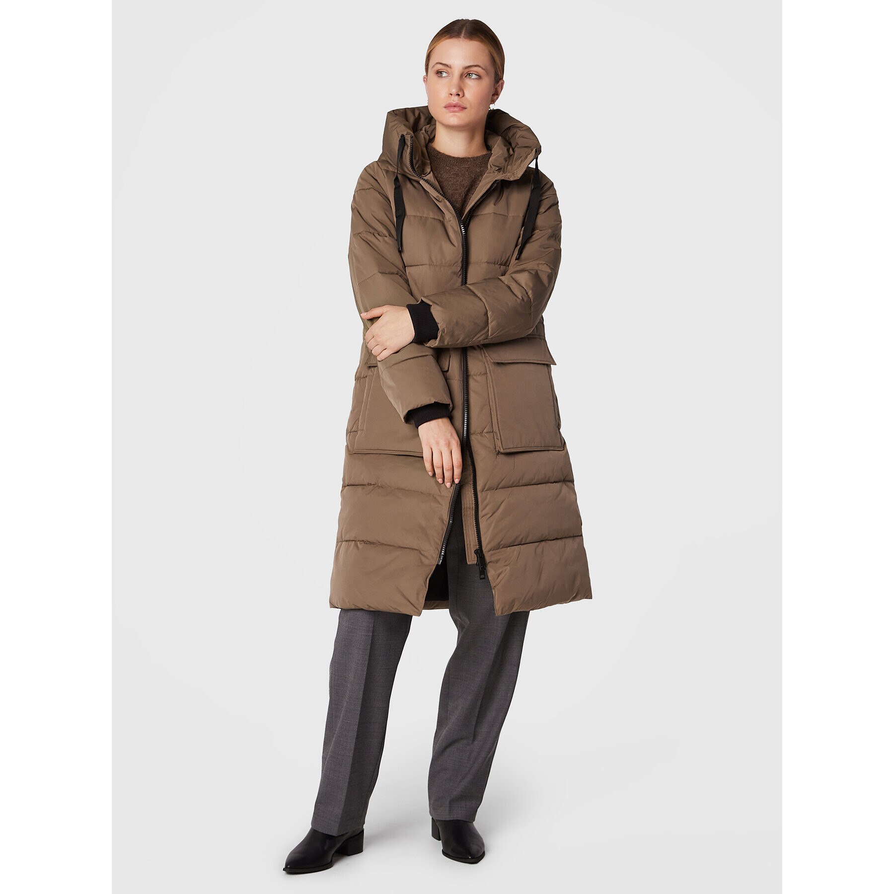 Moss Copenhagen Пухено яке Pavinaria 17220 Кафяв Regular Fit - Pepit.bg