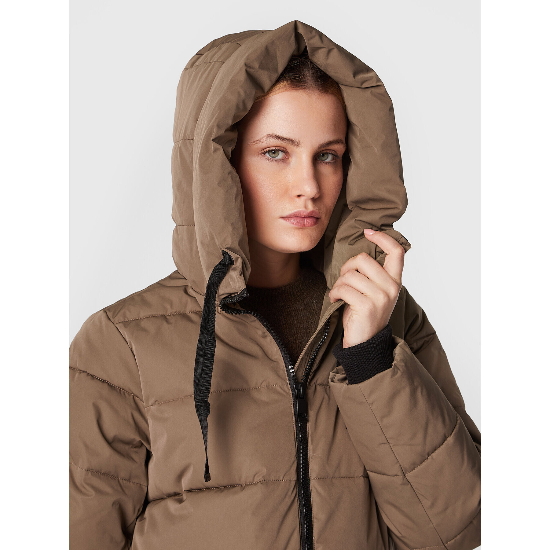 Moss Copenhagen Пухено яке Pavinaria 17220 Кафяв Regular Fit - Pepit.bg