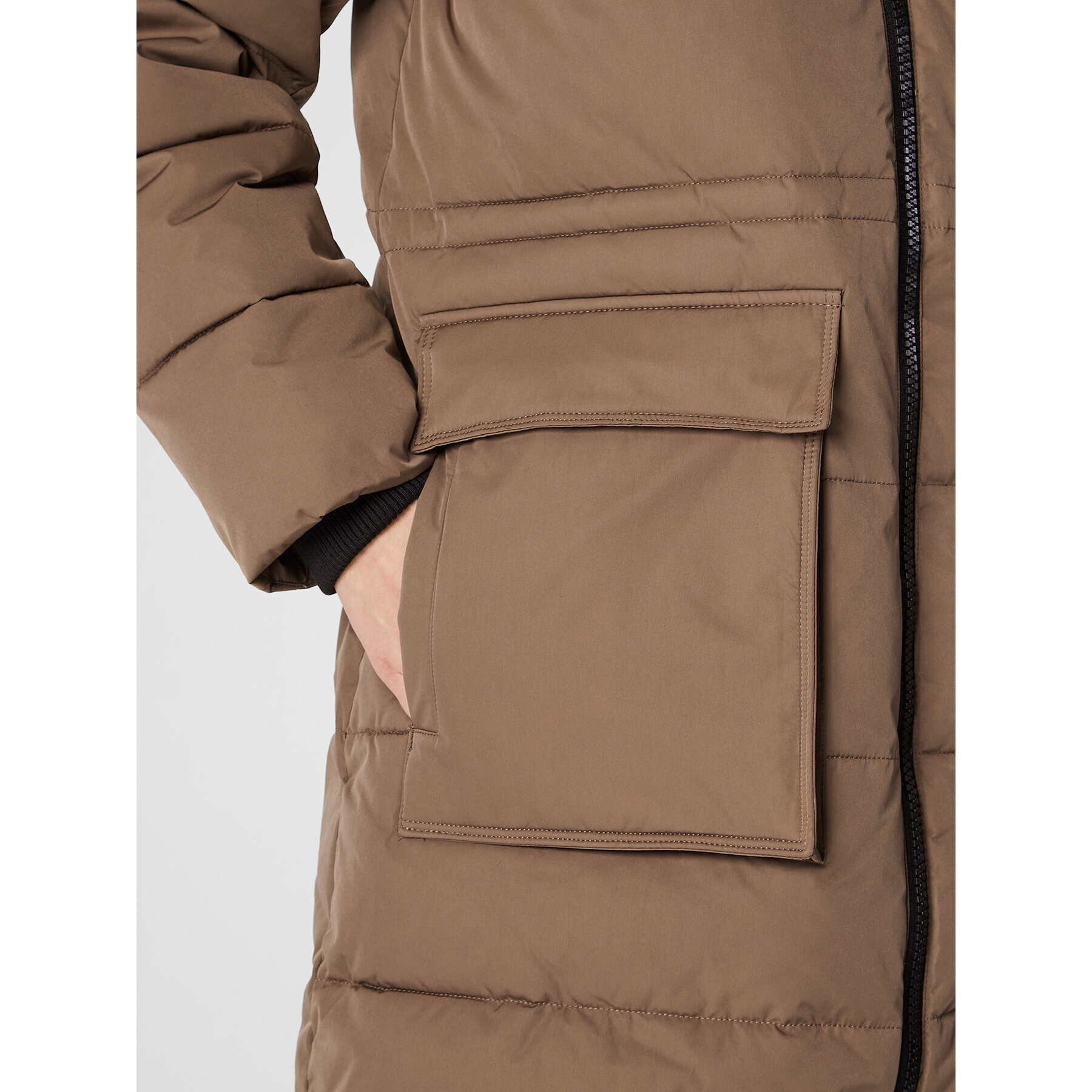 Moss Copenhagen Пухено яке Pavinaria 17220 Кафяв Regular Fit - Pepit.bg