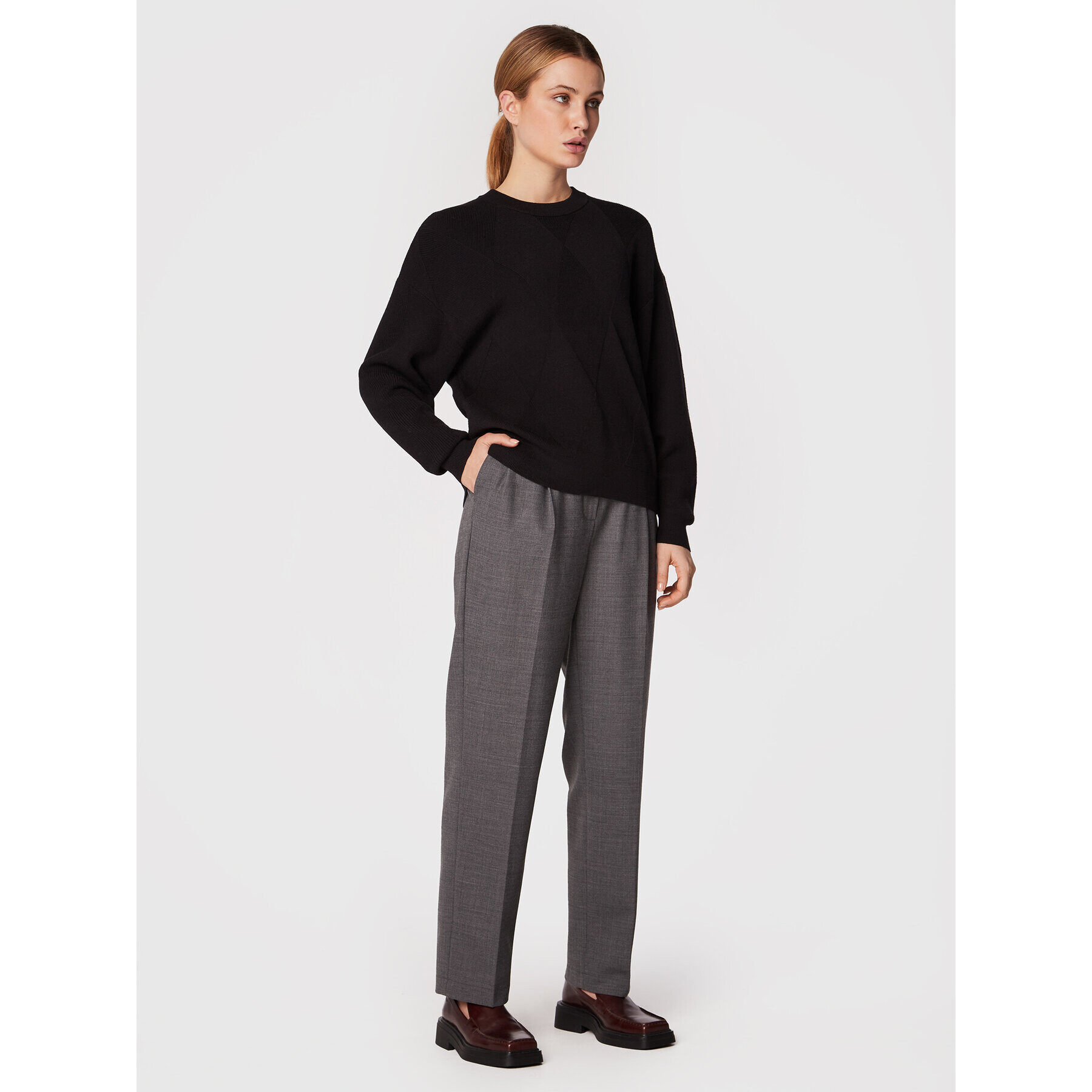 Moss Copenhagen Пуловер Britta Jilli 16897 Черен Relaxed Fit - Pepit.bg