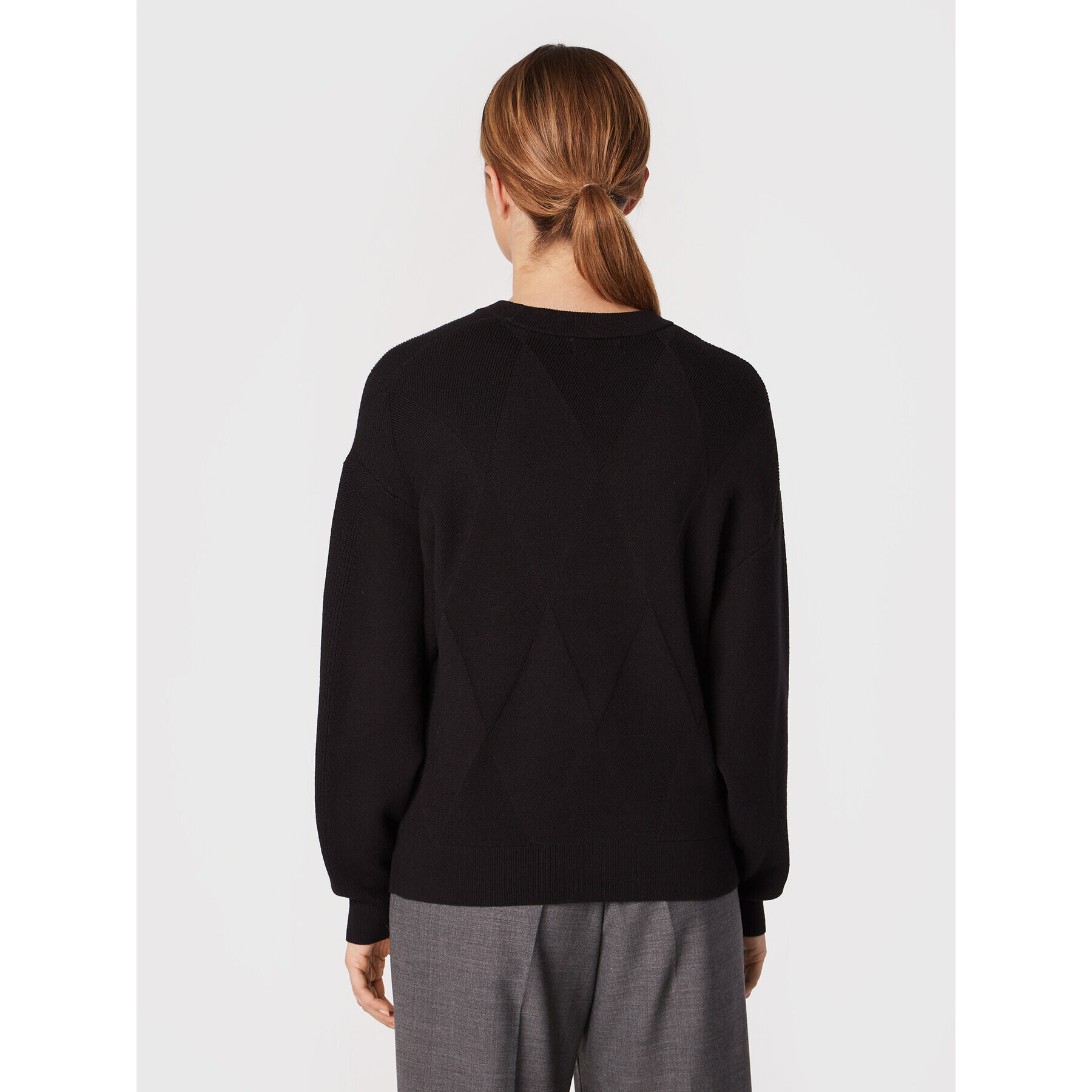 Moss Copenhagen Пуловер Britta Jilli 16897 Черен Relaxed Fit - Pepit.bg