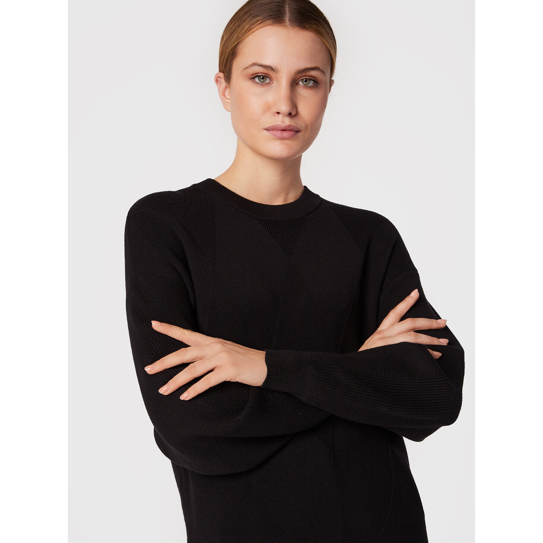 Moss Copenhagen Пуловер Britta Jilli 16897 Черен Relaxed Fit - Pepit.bg