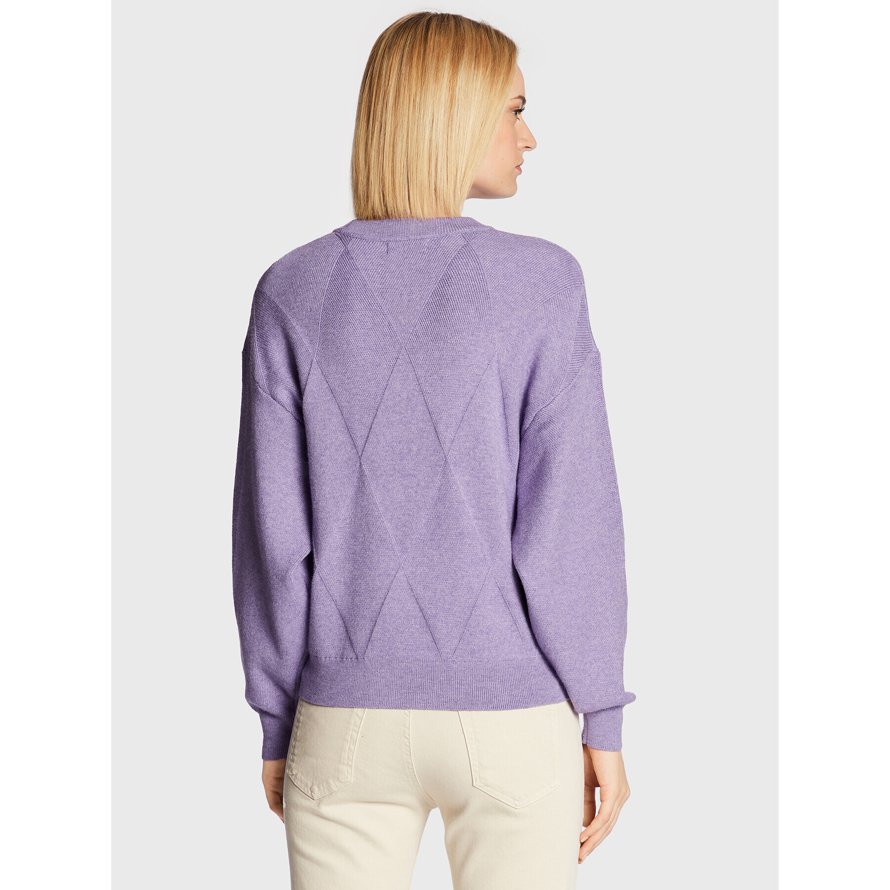 Moss Copenhagen Пуловер Britta Jilli 16897 Виолетов Relaxed Fit - Pepit.bg