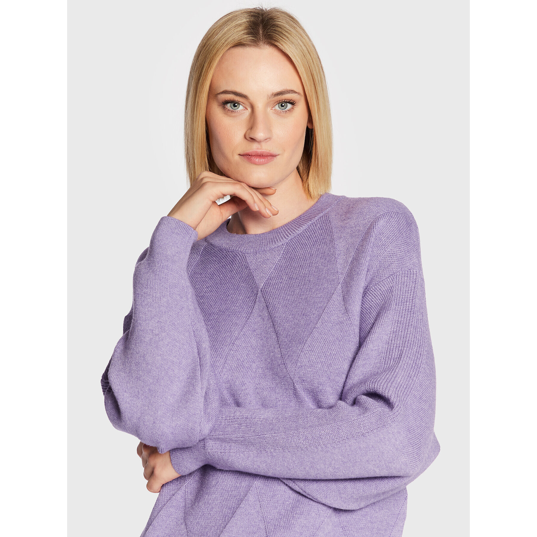 Moss Copenhagen Пуловер Britta Jilli 16897 Виолетов Relaxed Fit - Pepit.bg
