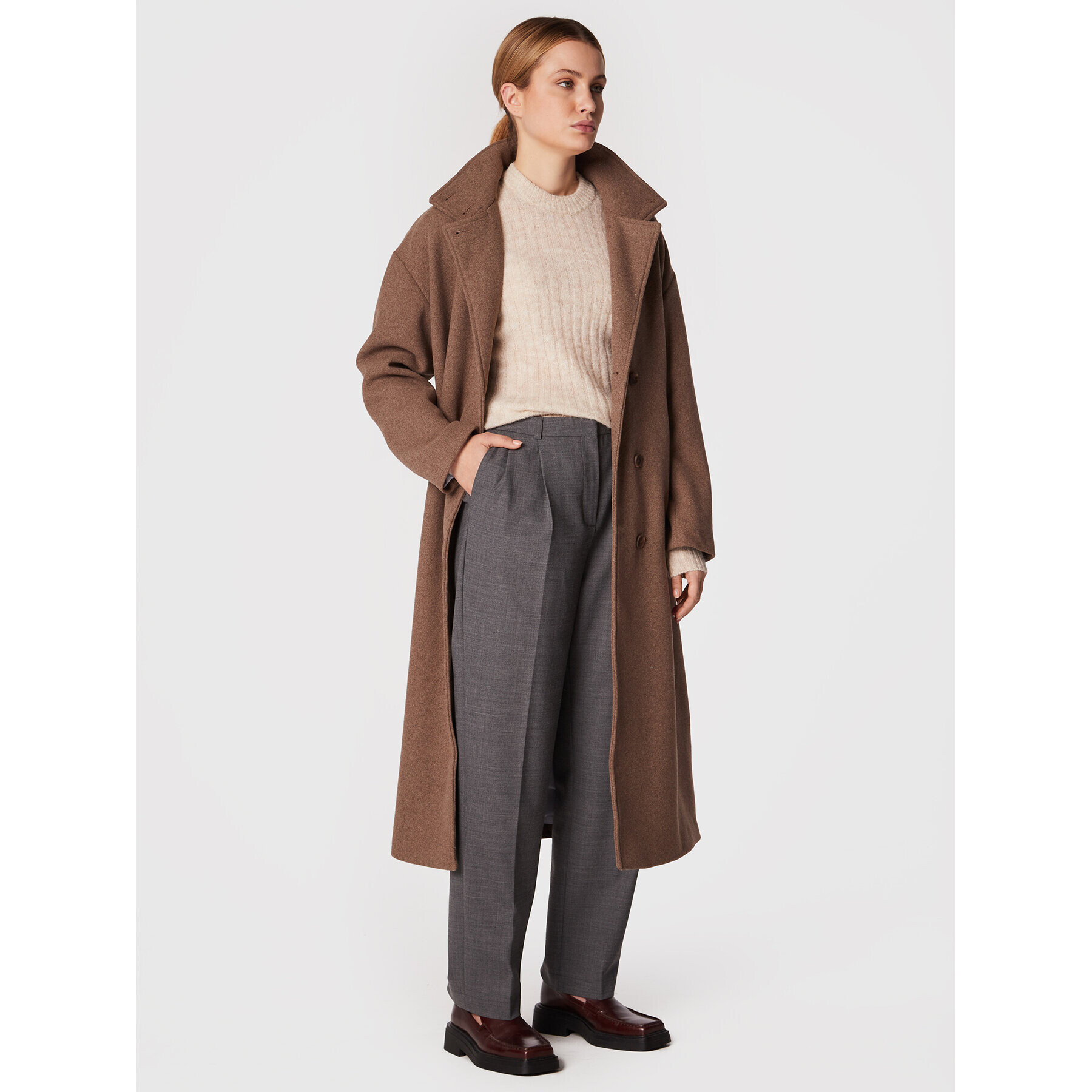 Moss Copenhagen Пуловер Cheanna 16848 Бежов Regular Fit - Pepit.bg