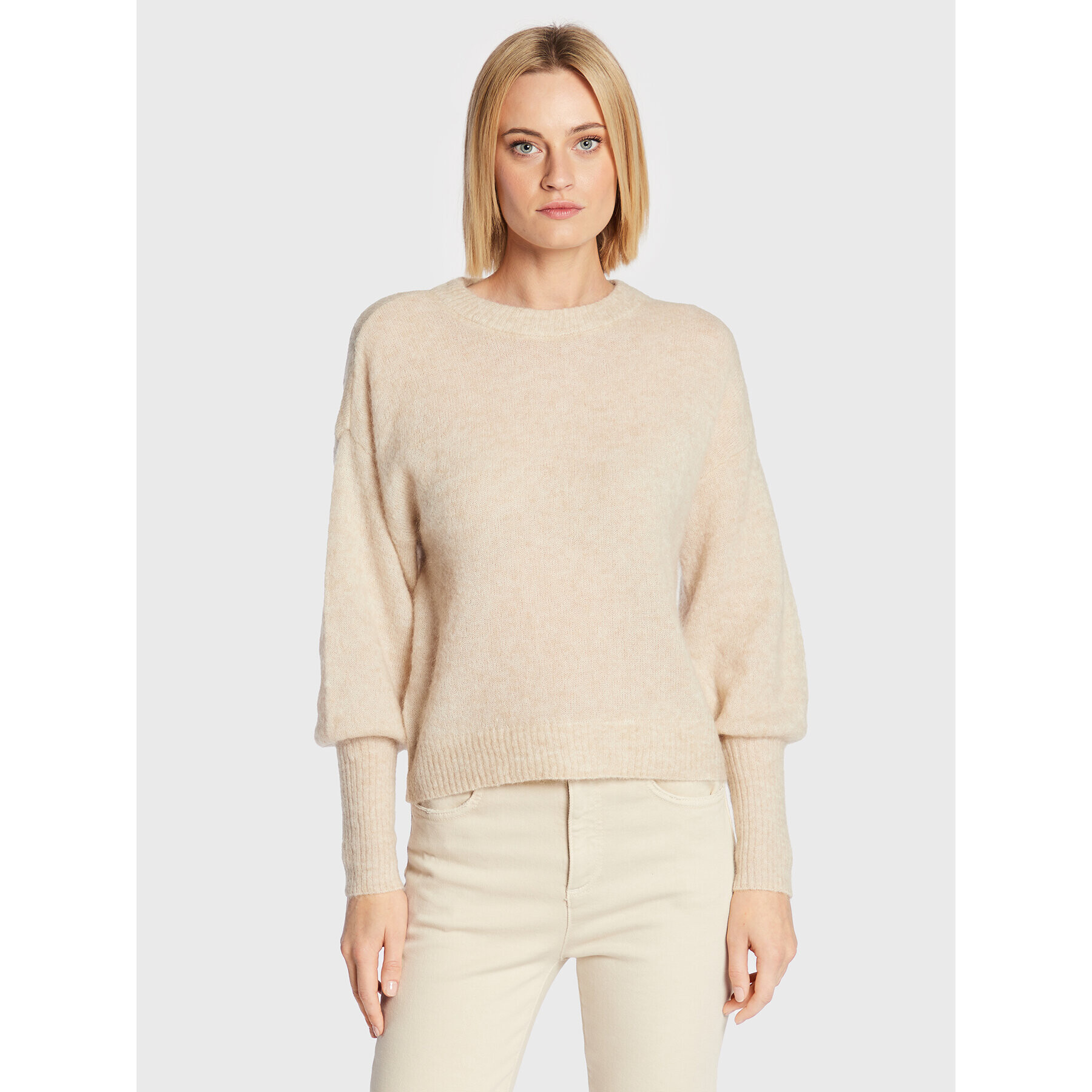 Moss Copenhagen Пуловер Cheanna 17206 Бежов Regular Fit - Pepit.bg