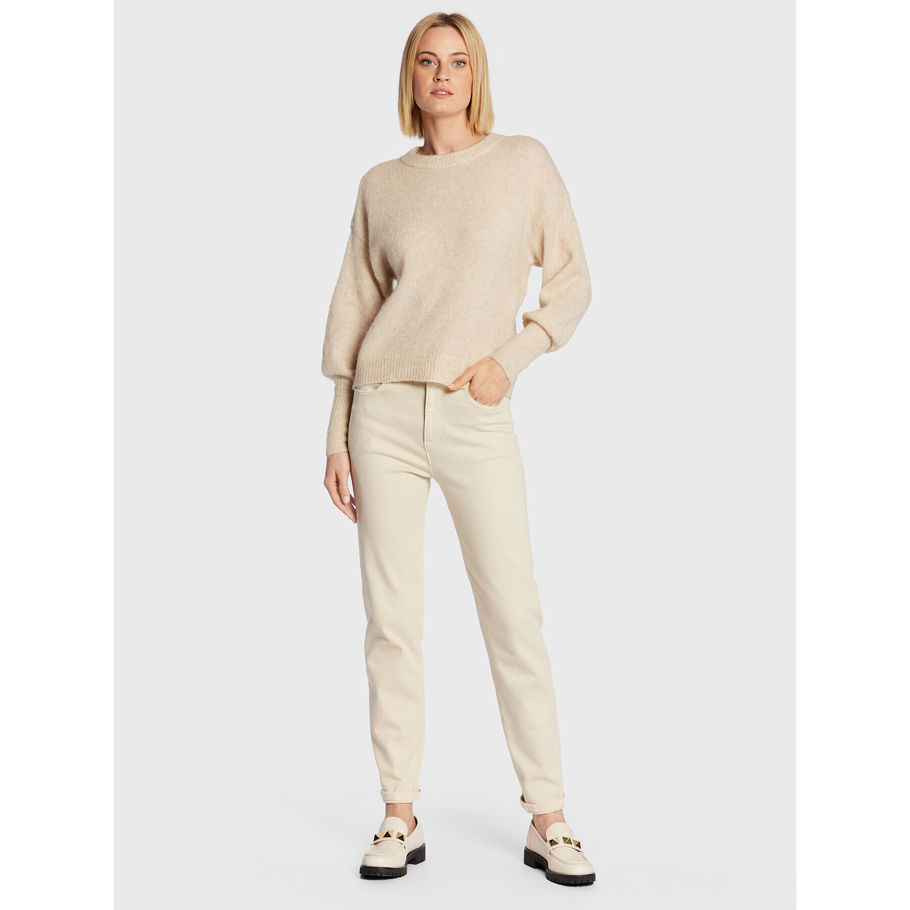 Moss Copenhagen Пуловер Cheanna 17206 Бежов Regular Fit - Pepit.bg