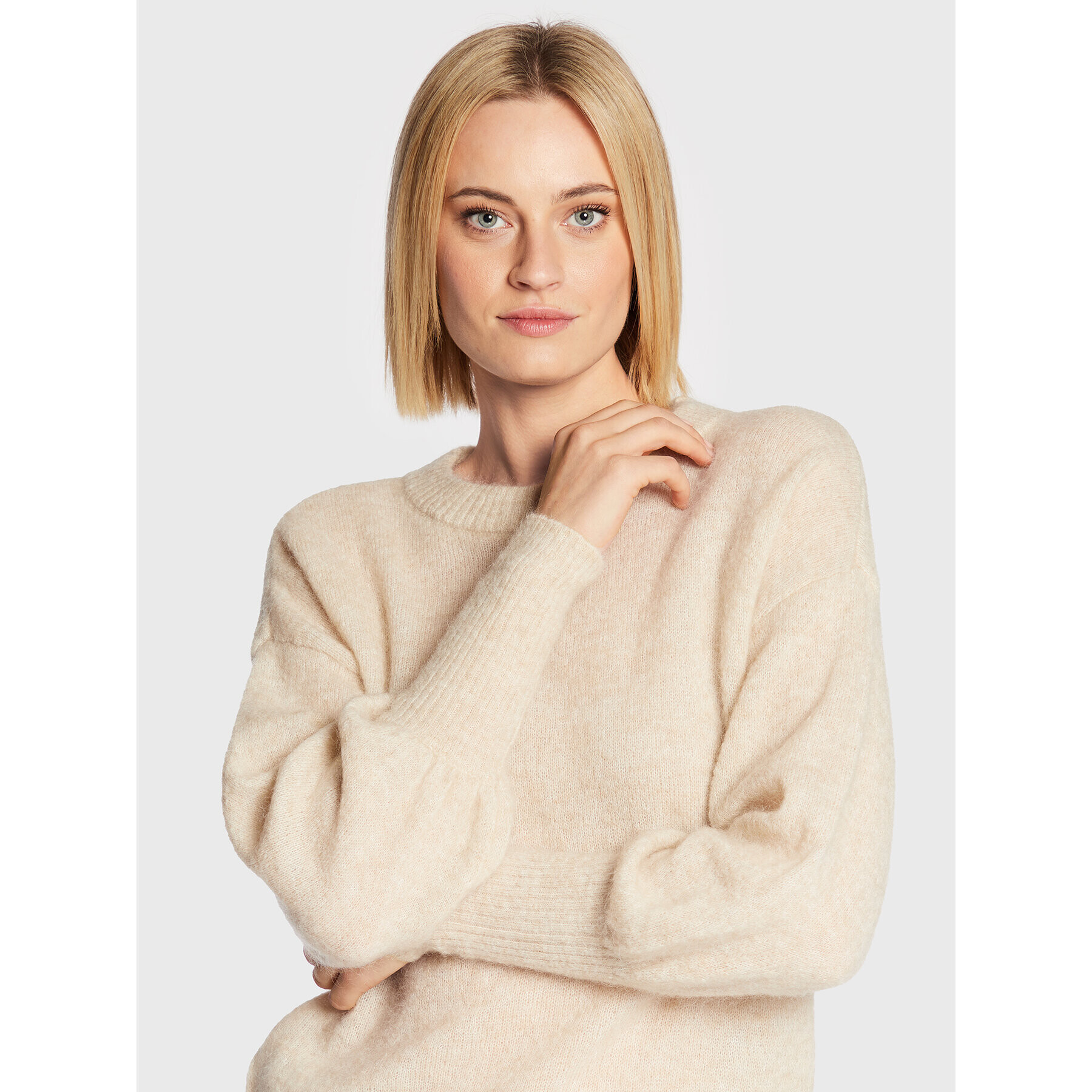 Moss Copenhagen Пуловер Cheanna 17206 Бежов Regular Fit - Pepit.bg