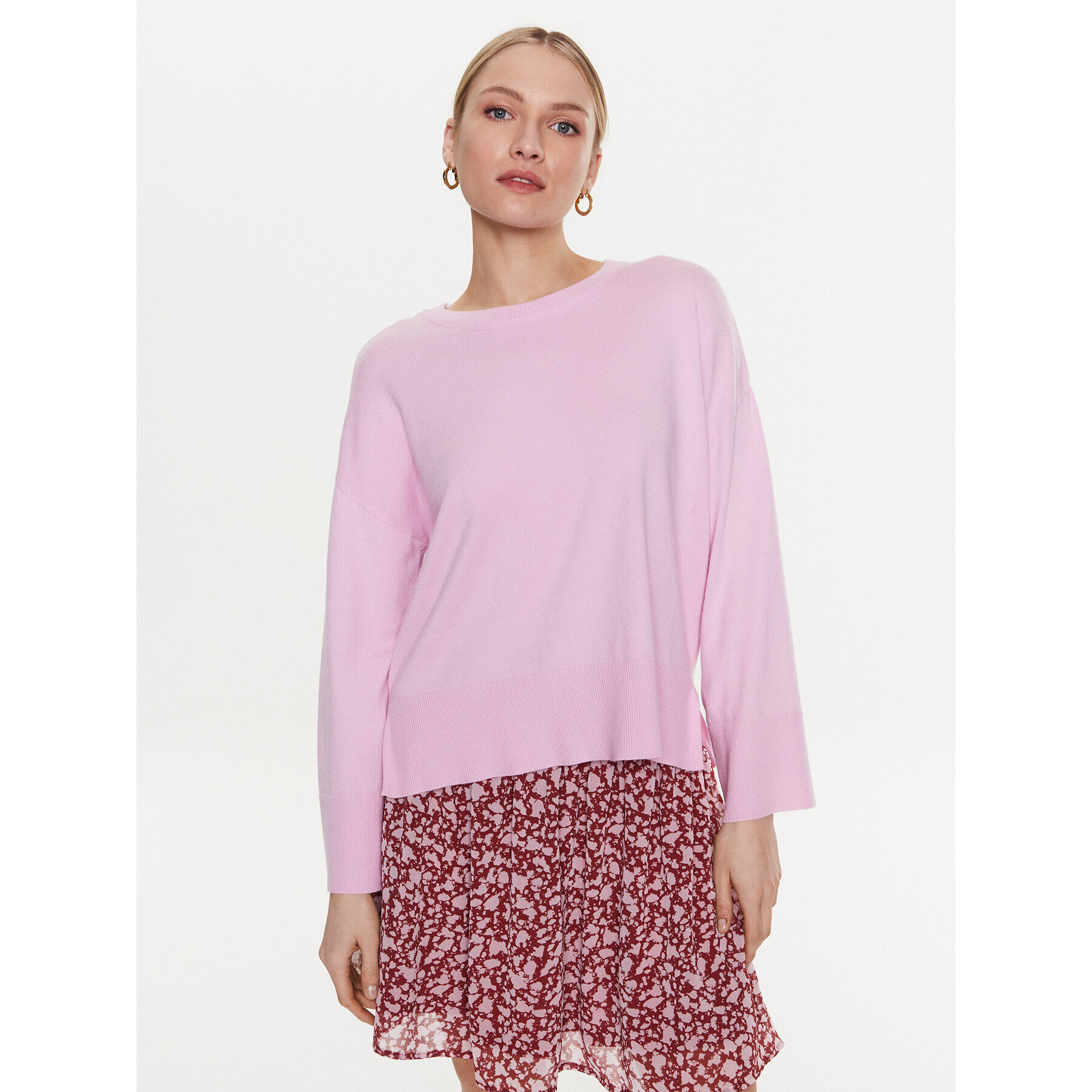 Moss Copenhagen Пуловер Dalinda 17430 Розов Relaxed Fit - Pepit.bg