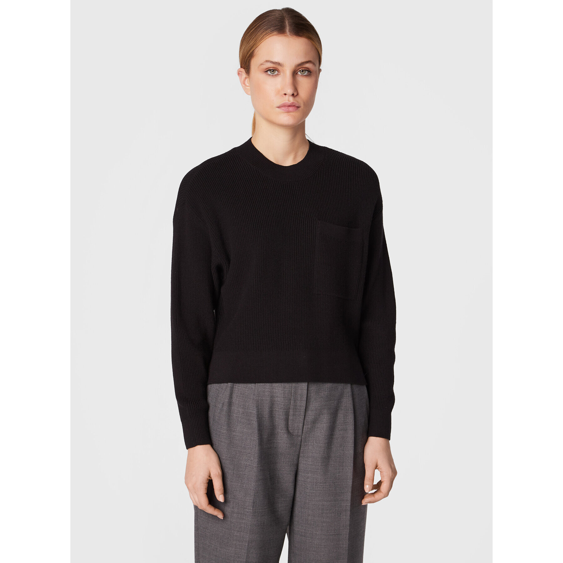 Moss Copenhagen Пуловер Darose Jilli 16898 Черен Boxy Fit - Pepit.bg