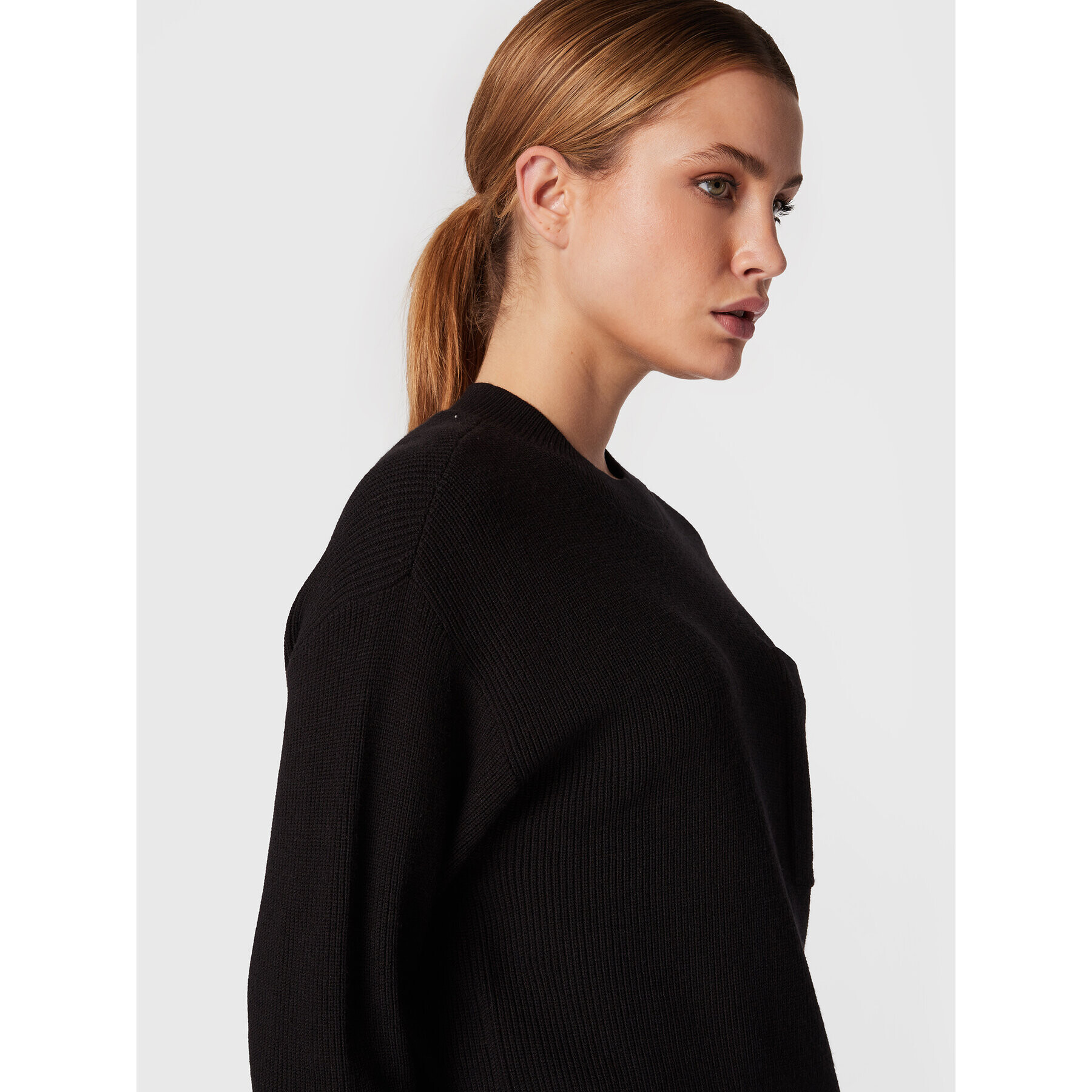Moss Copenhagen Пуловер Darose Jilli 16898 Черен Boxy Fit - Pepit.bg
