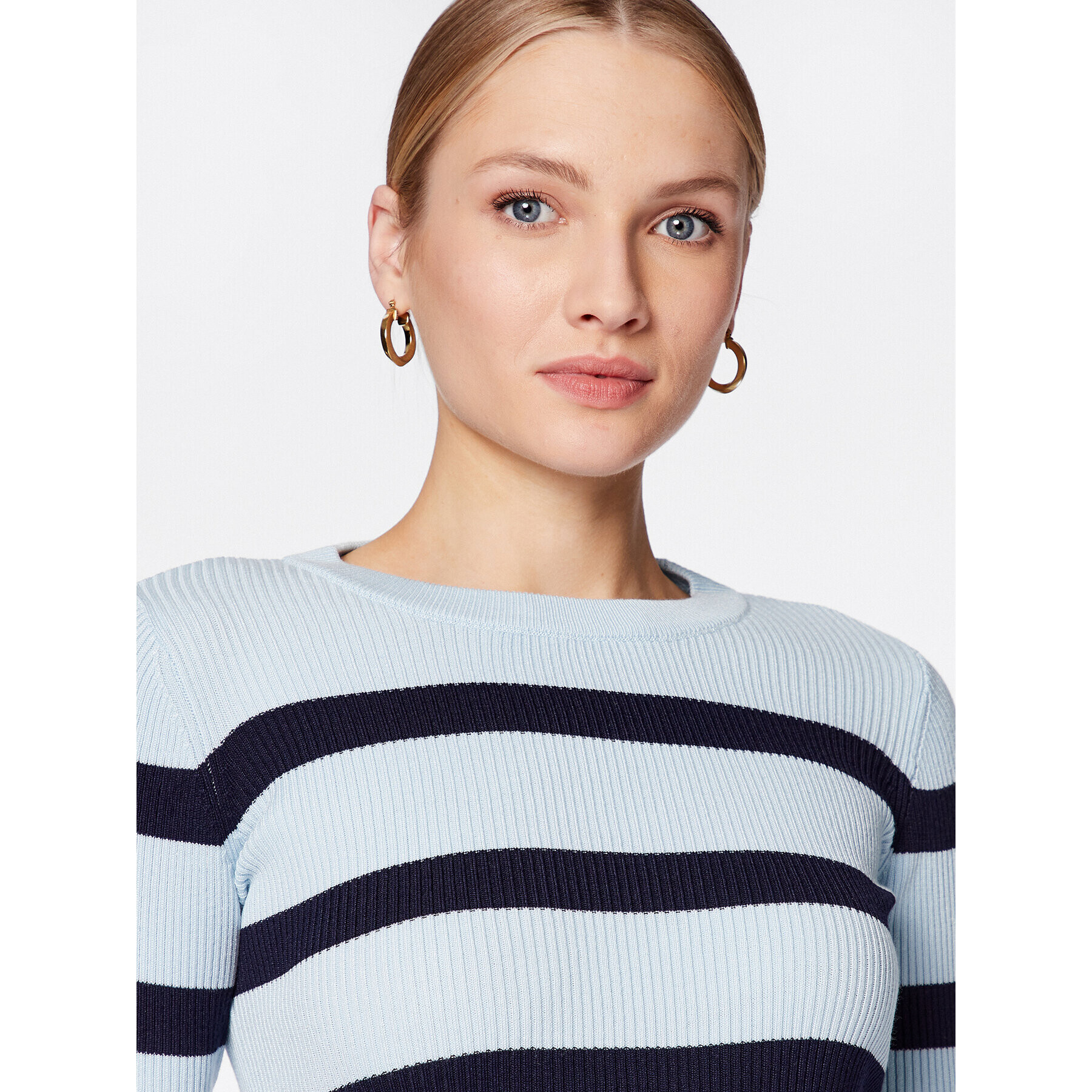 Moss Copenhagen Пуловер Harike 16024 Син Slim Fit - Pepit.bg
