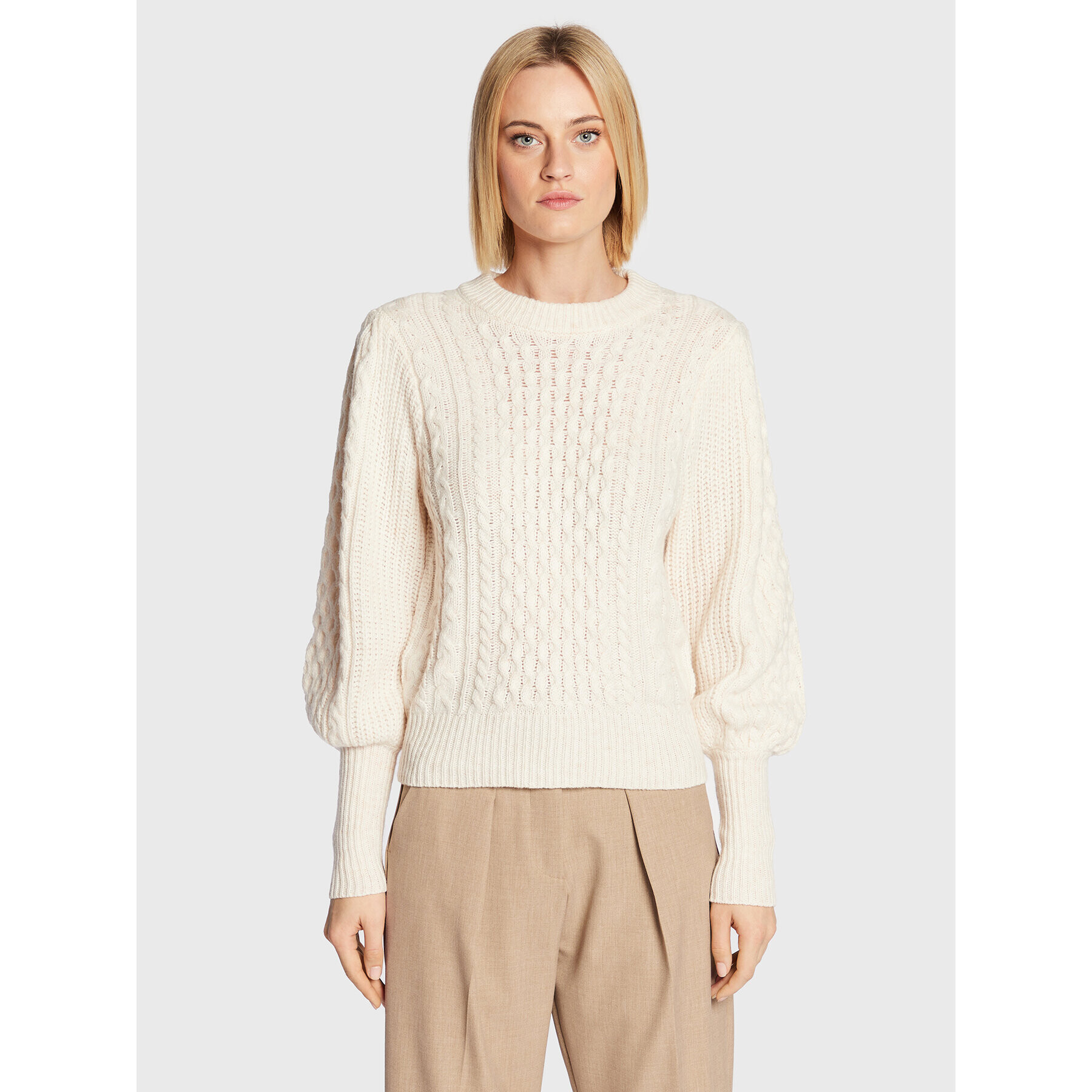 Moss Copenhagen Пуловер Iveta 17013 Бежов Regular Fit - Pepit.bg