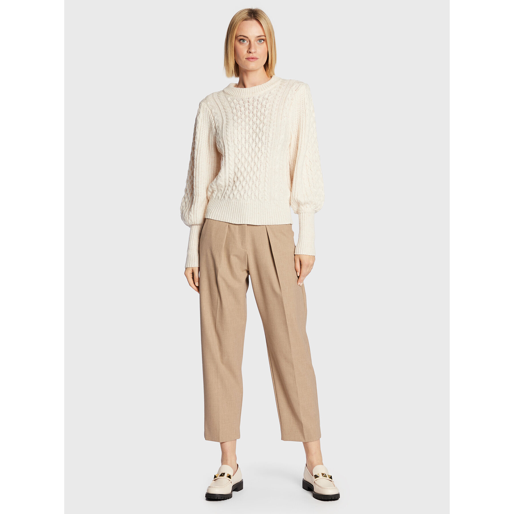 Moss Copenhagen Пуловер Iveta 17013 Бежов Regular Fit - Pepit.bg