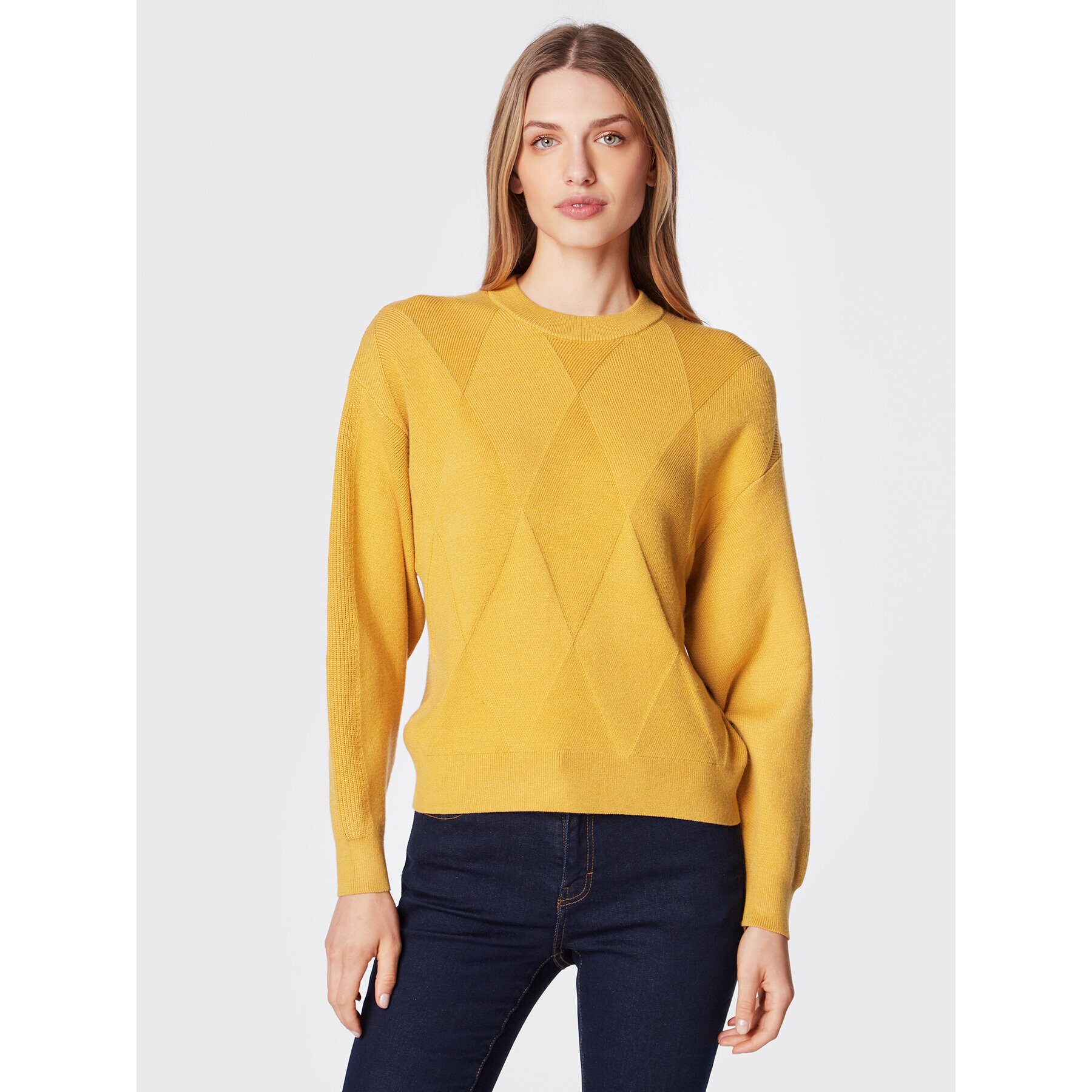Moss Copenhagen Пуловер Jilli 16897 Жълт Loose Fit - Pepit.bg