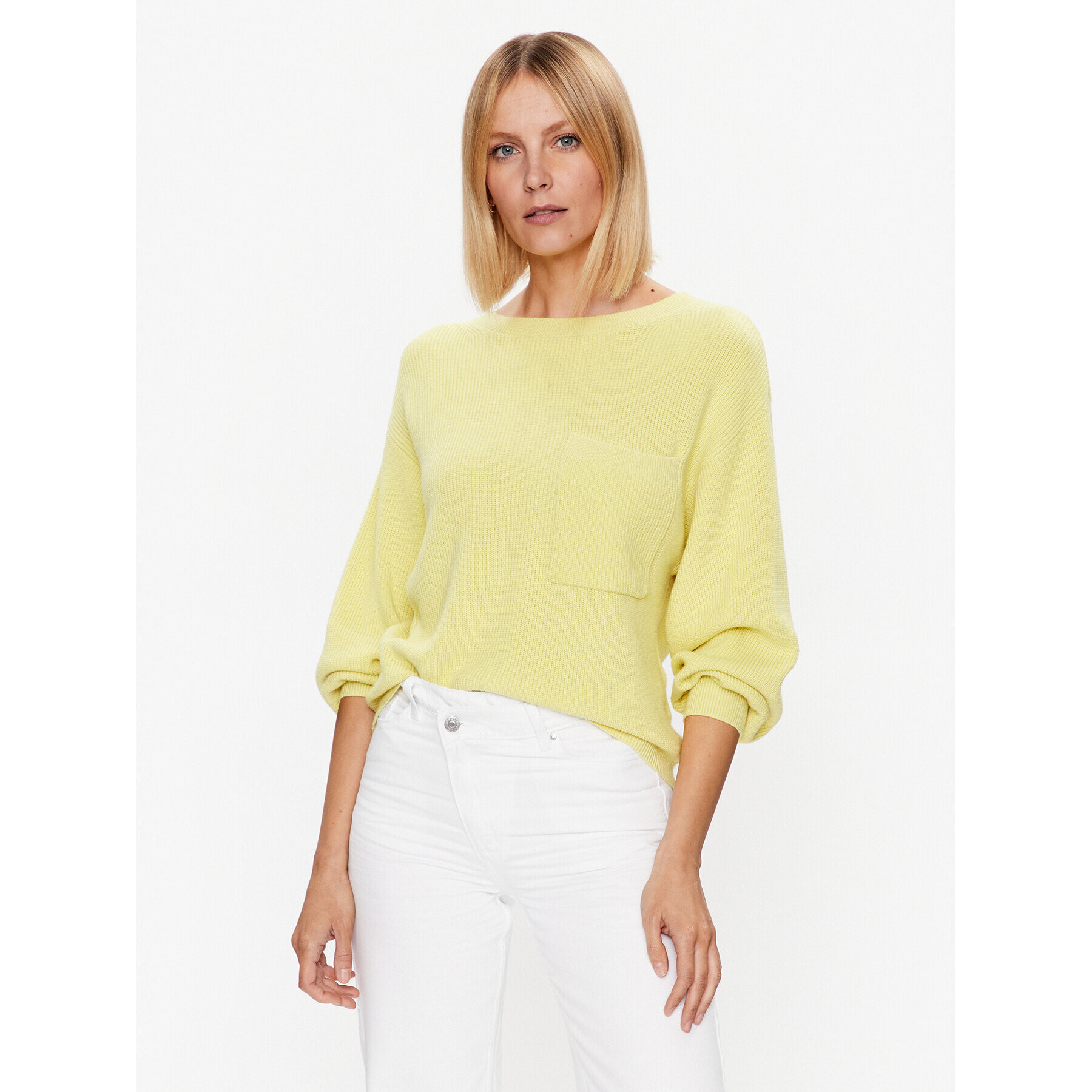 Moss Copenhagen Пуловер Lillybeth 17358 Жълт Regular Fit - Pepit.bg