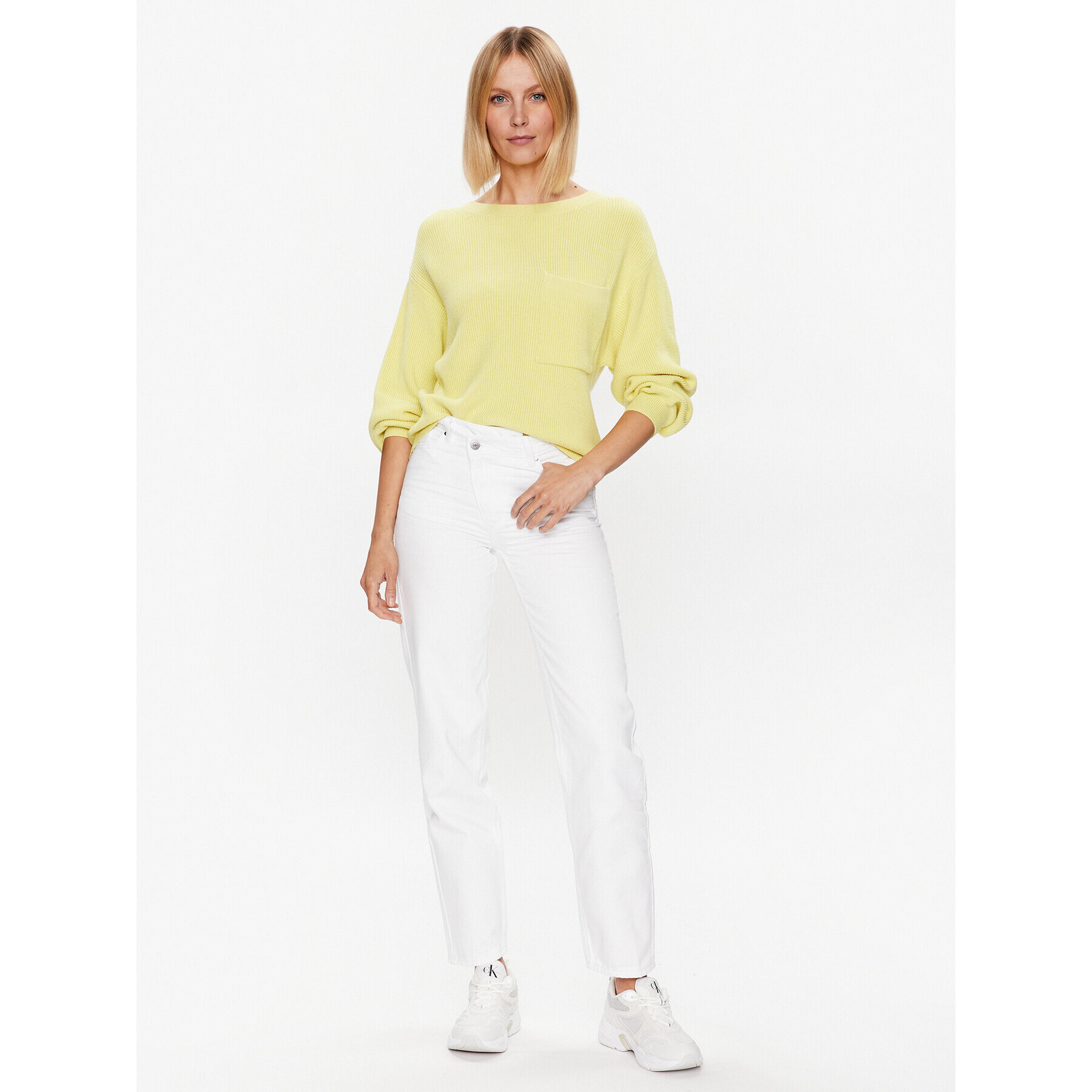 Moss Copenhagen Пуловер Lillybeth 17358 Жълт Regular Fit - Pepit.bg