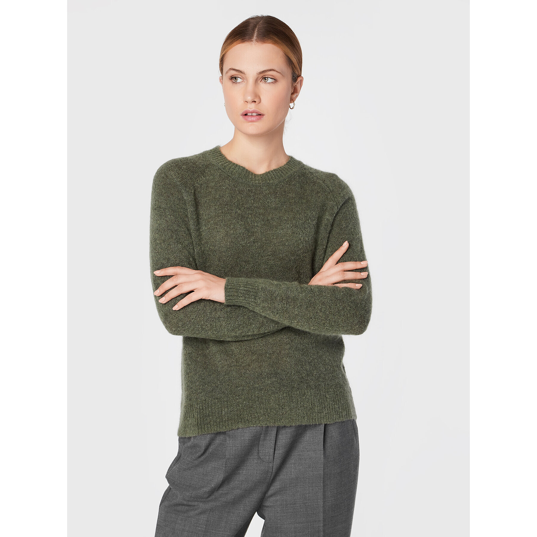 Moss Copenhagen Пуловер Maimee 17224 Зелен Regular Fit - Pepit.bg