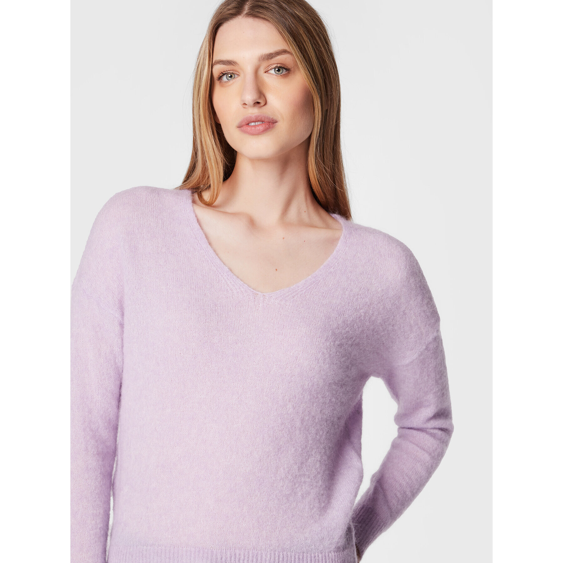 Moss Copenhagen Пуловер Mohair 16919 Виолетов Regular Fit - Pepit.bg