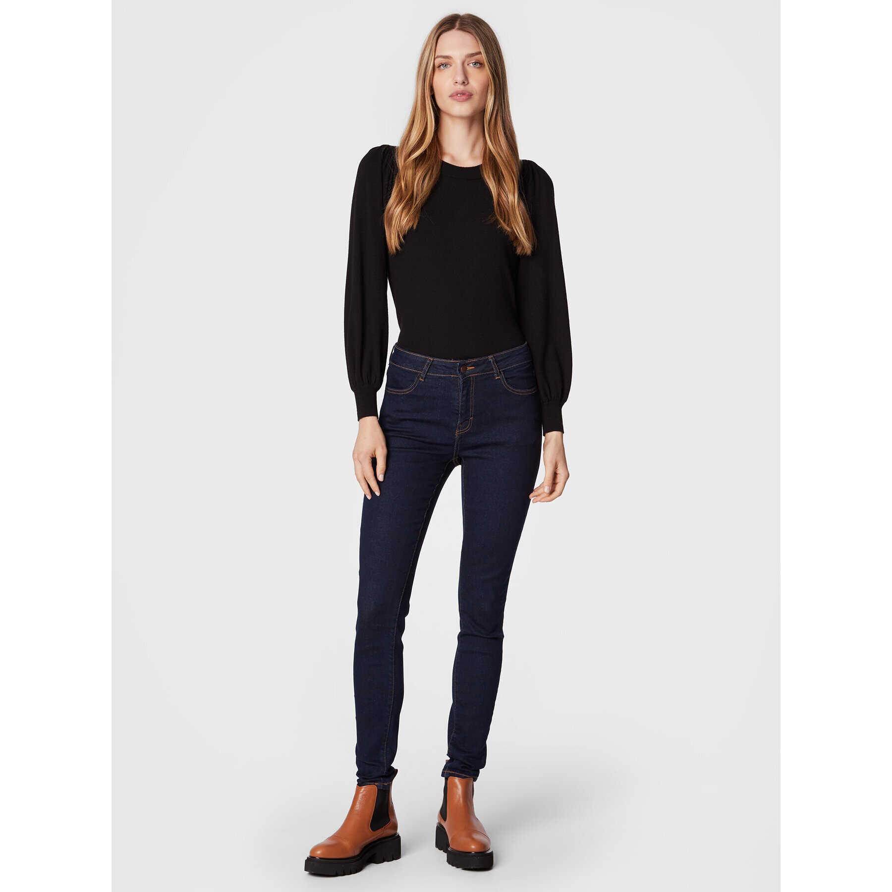 Moss Copenhagen Пуловер Rachelle 16873 Черен Regular Fit - Pepit.bg