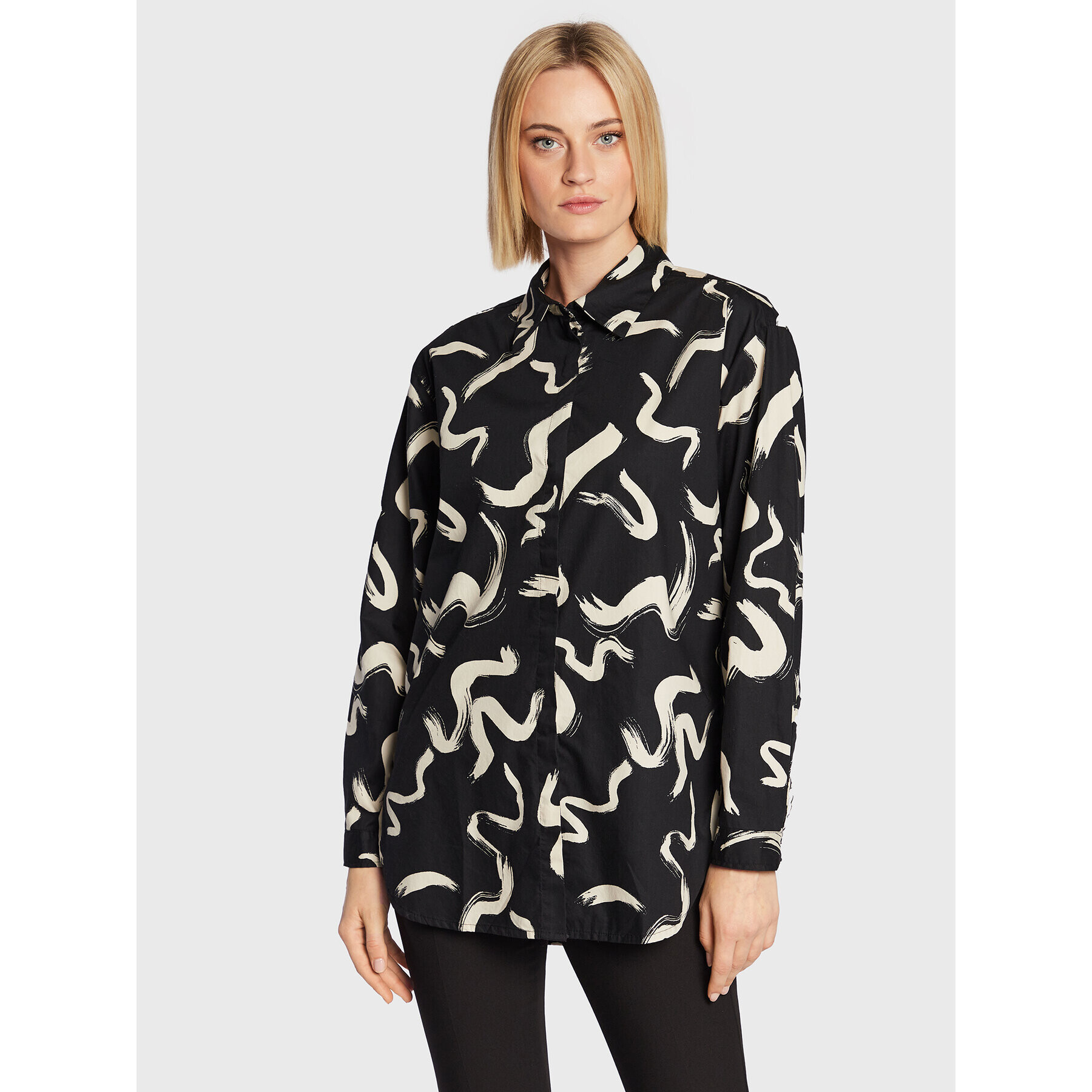 Moss Copenhagen Риза Petronia 17044 Черен Relaxed Fit - Pepit.bg