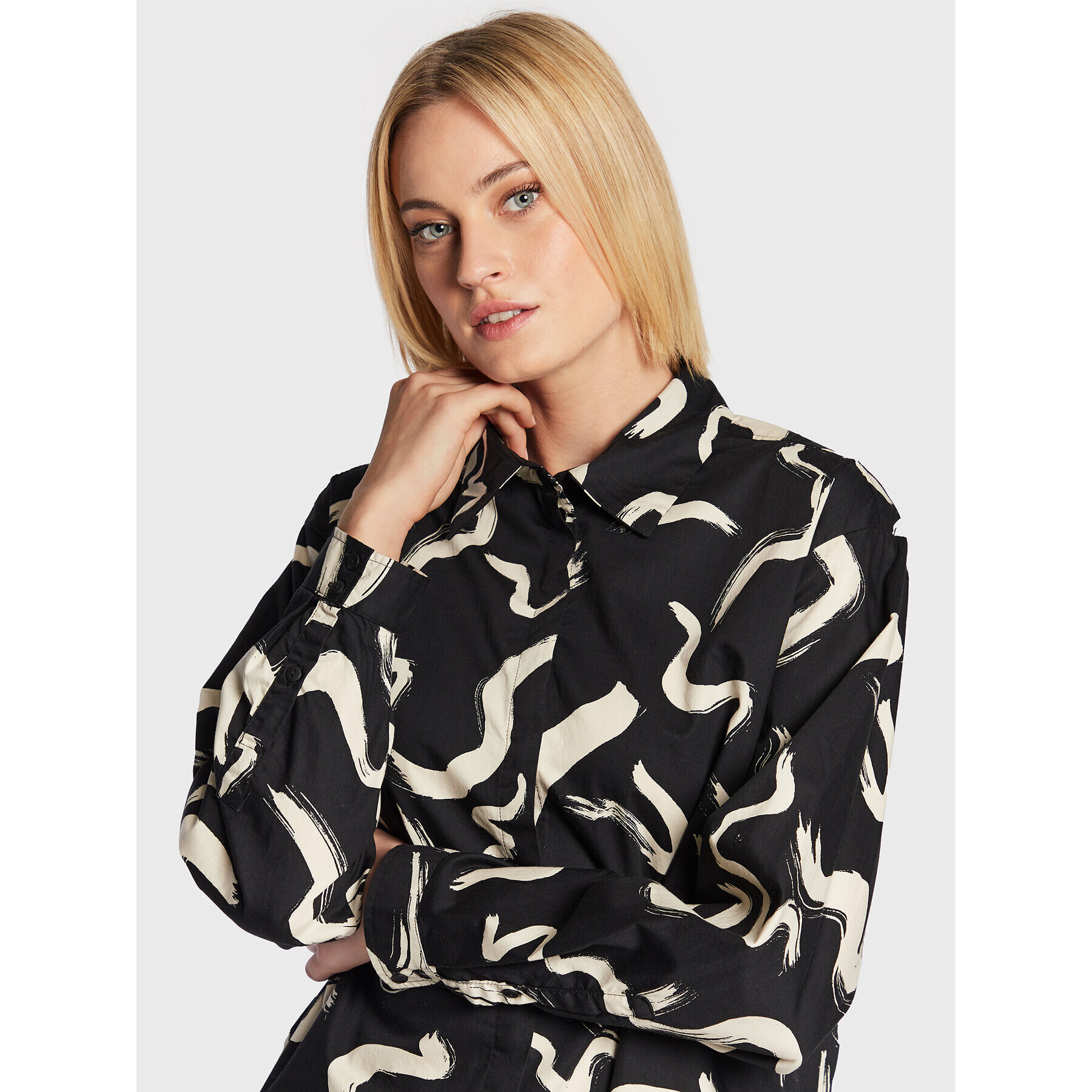 Moss Copenhagen Риза Petronia 17044 Черен Relaxed Fit - Pepit.bg