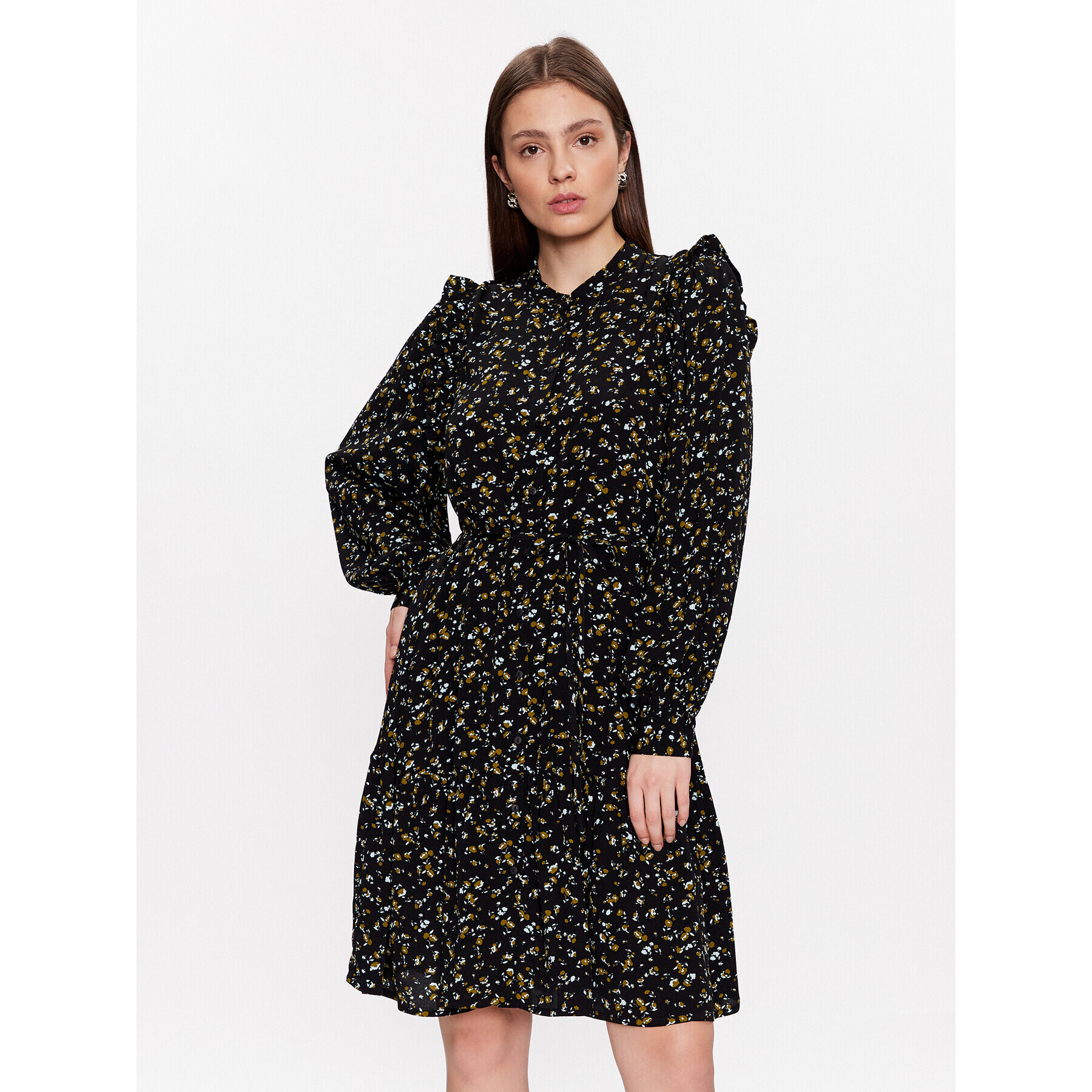 Moss Copenhagen Рокля тип риза Bellaris 17414 Черен Regular Fit - Pepit.bg