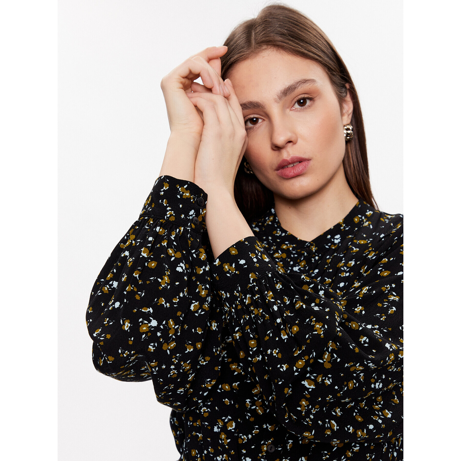 Moss Copenhagen Рокля тип риза Bellaris 17414 Черен Regular Fit - Pepit.bg