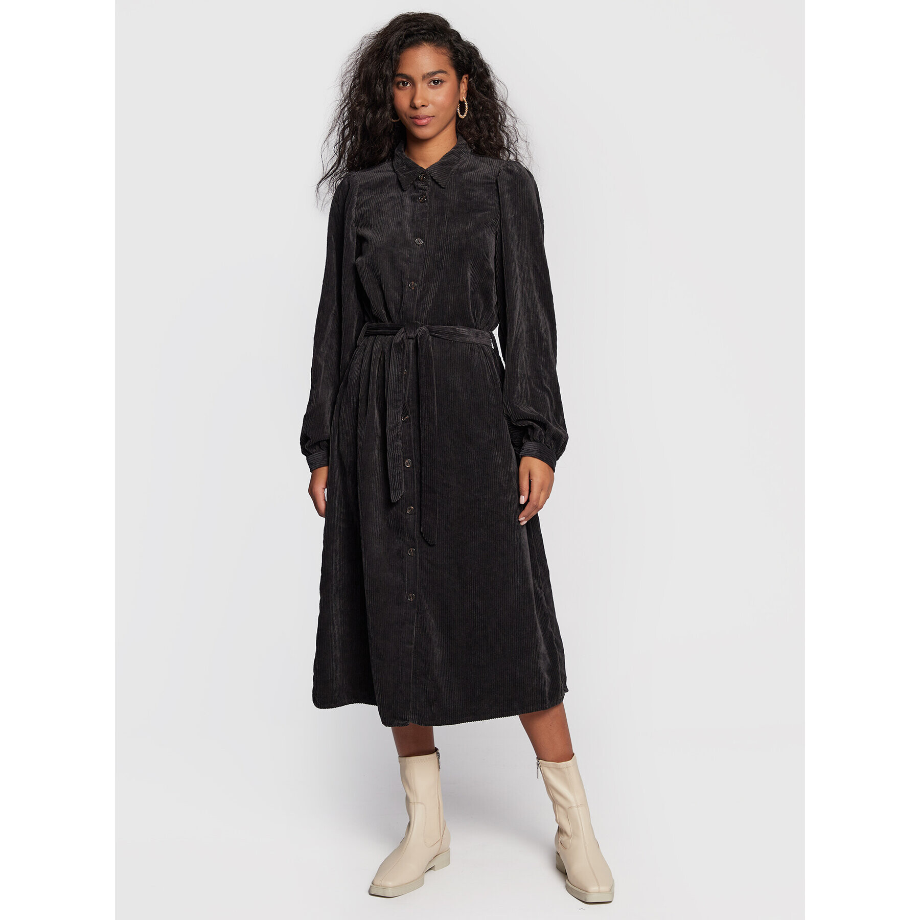Moss Copenhagen Рокля тип риза Jeppi 17189 Черен Regular Fit - Pepit.bg