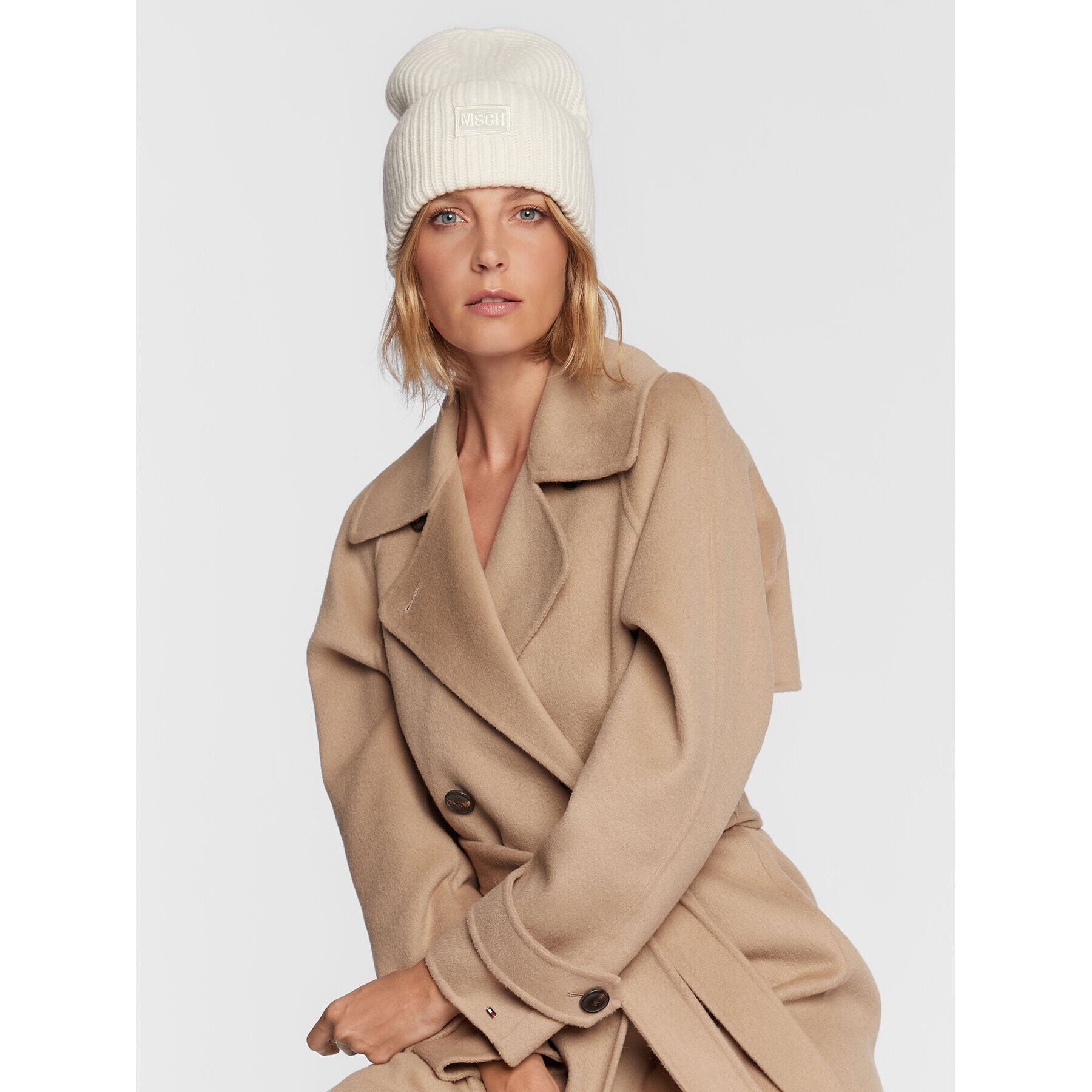 Moss Copenhagen Шапка Kara 15312 Екрю - Pepit.bg