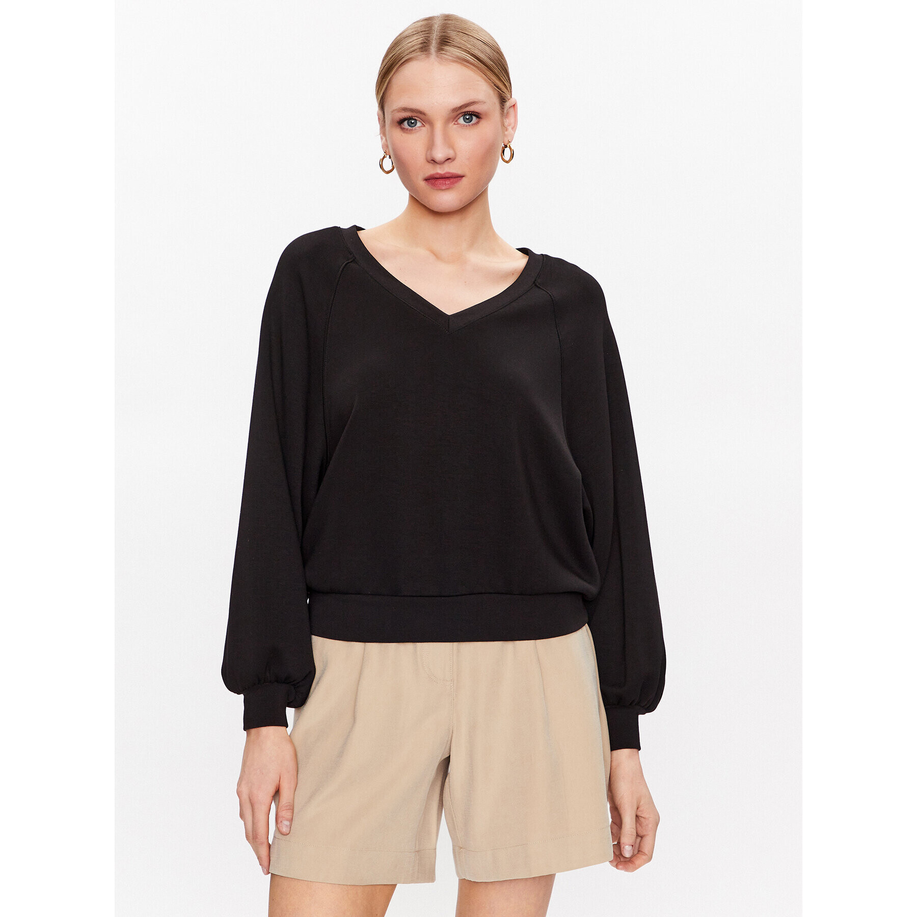 Moss Copenhagen Суитшърт Nelina 17461 Черен Regular Fit - Pepit.bg