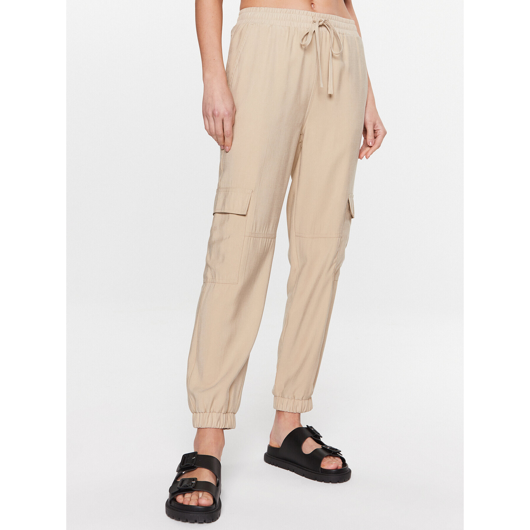 Moss Copenhagen Текстилни панталони 17470 Бежов Basic Fit - Pepit.bg