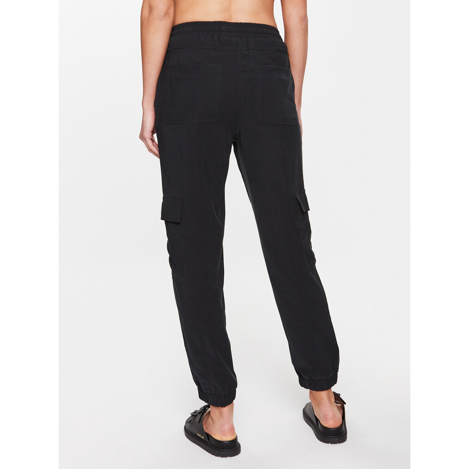 Moss Copenhagen Текстилни панталони 17515 Черен Basic Fit - Pepit.bg