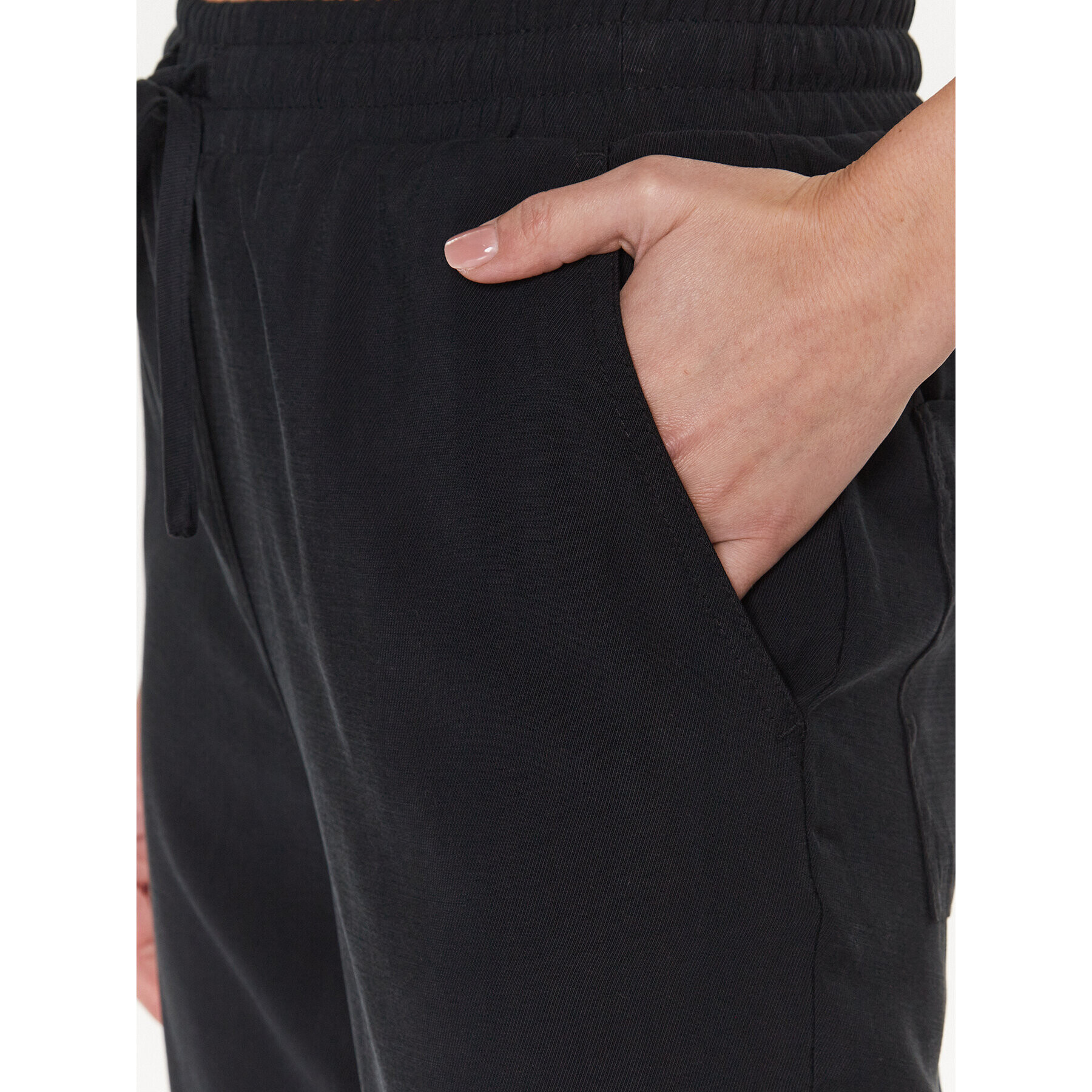 Moss Copenhagen Текстилни панталони 17515 Черен Basic Fit - Pepit.bg
