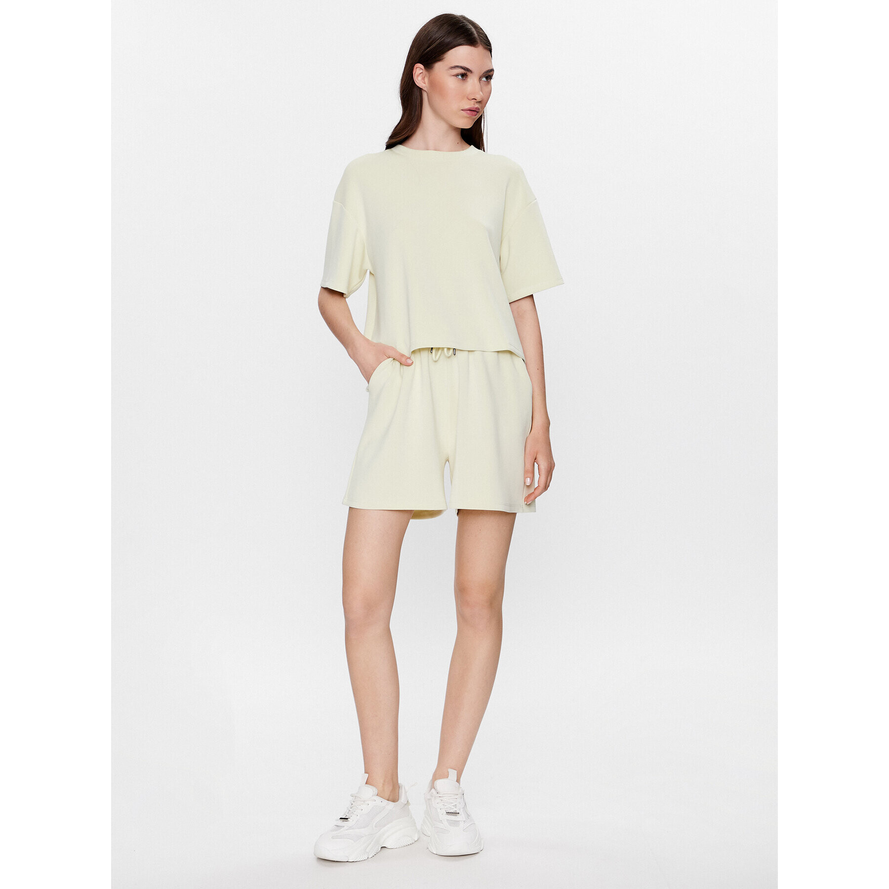 Moss Copenhagen Тишърт 17510 Екрю Basic Fit - Pepit.bg