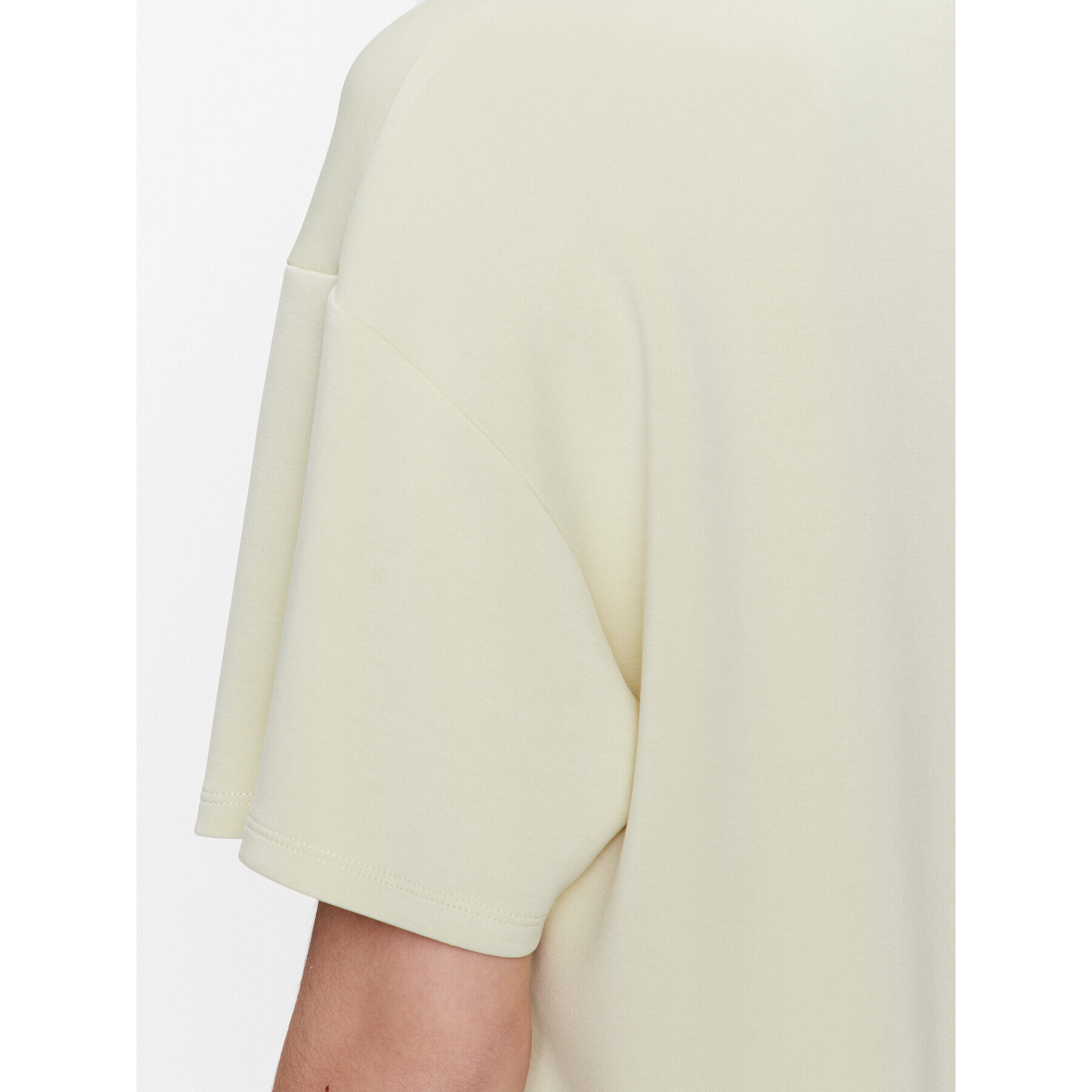 Moss Copenhagen Тишърт 17510 Екрю Basic Fit - Pepit.bg